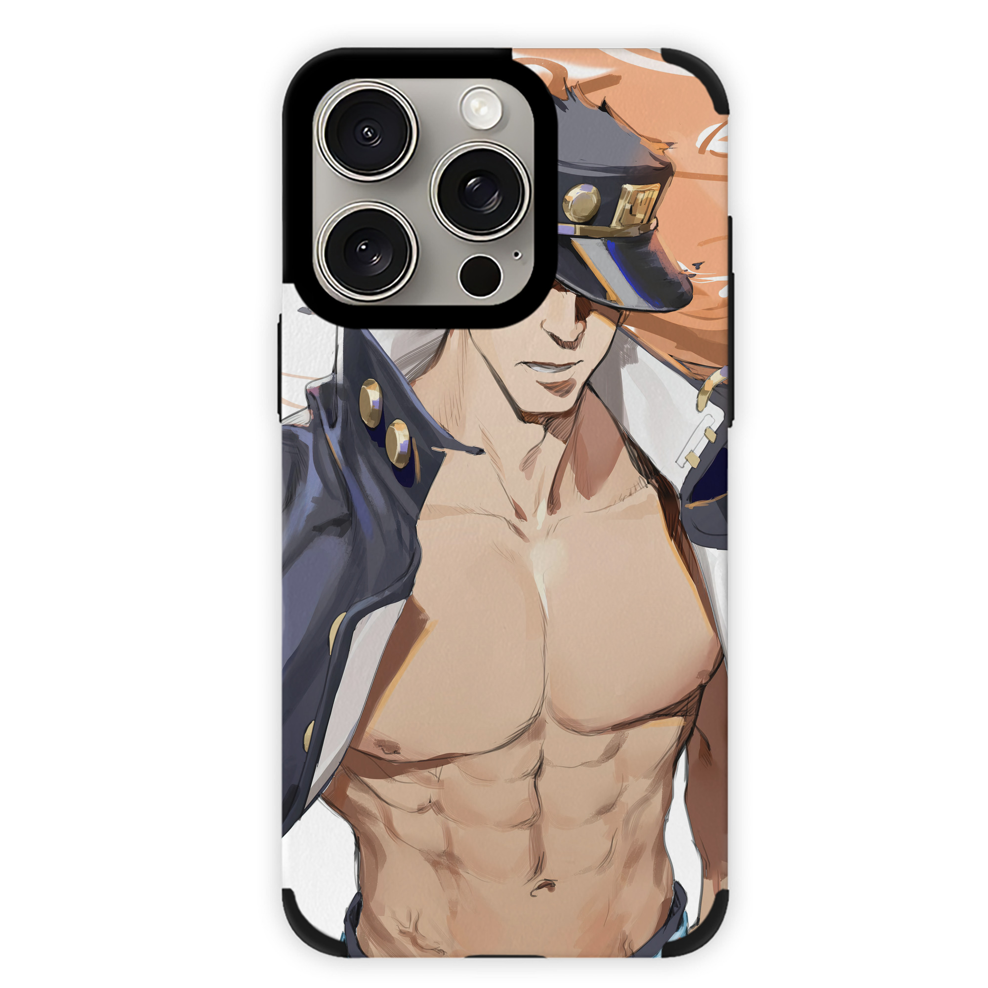 （画像用） ジョジョの奇妙な冒険 JoJo's Bizarre Adventure 【iPhone15ProMax対応】 PUレザー スマホケース 耐衝撃＆黄変防止