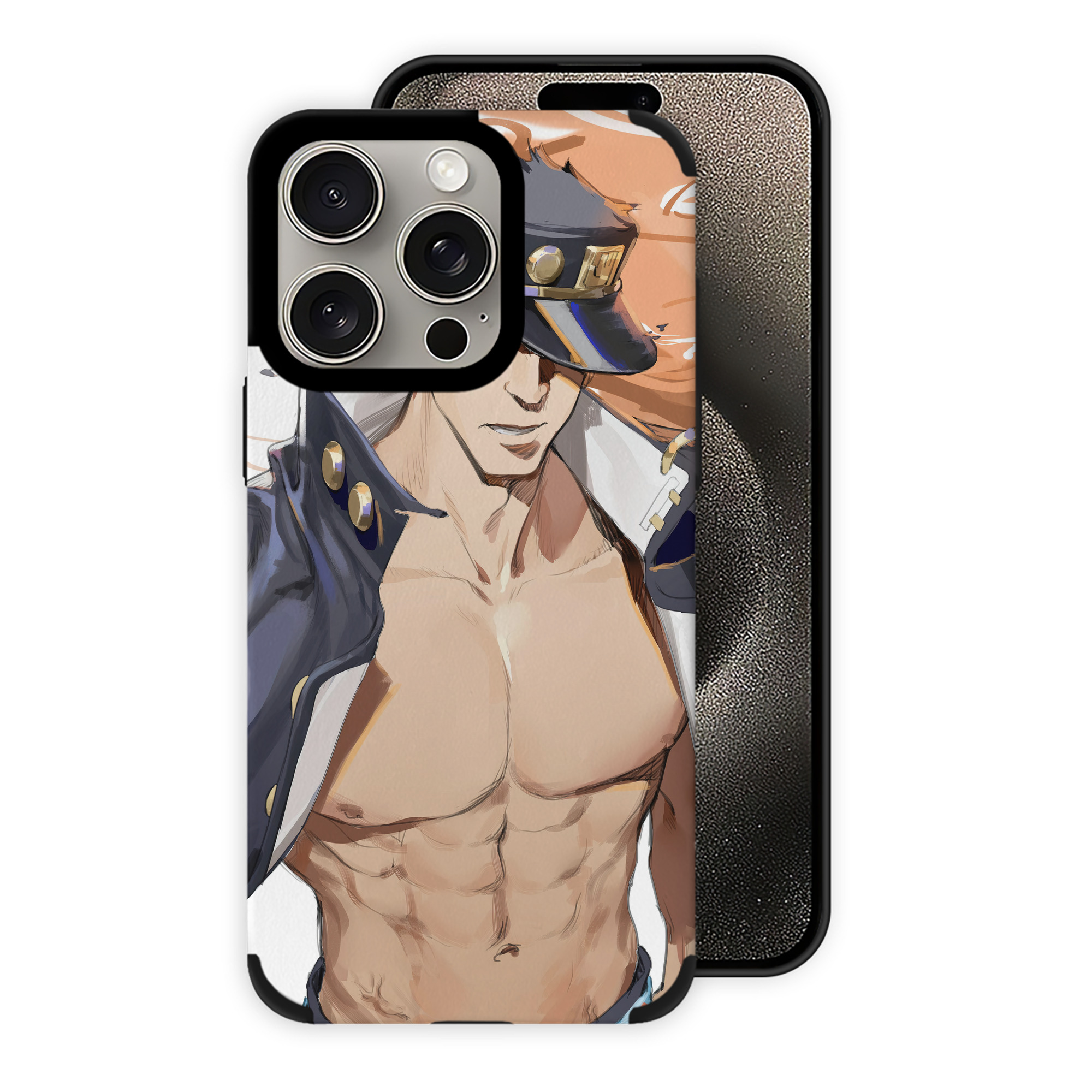 （画像用） ジョジョの奇妙な冒険 JoJo's Bizarre Adventure 【iPhone15ProMax対応】 PUレザー スマホケース 耐衝撃＆黄変防止