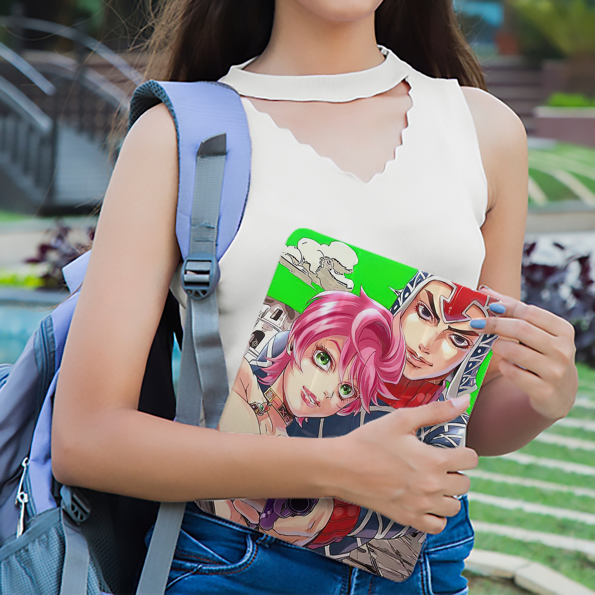 ジョジョの奇妙な冒険 JoJo's Bizarre Adventure IPad ケース ペン収納付き 三つ折りスタンド PUレザー×シリコン 対応機種9.5/10.5/10.9インチ