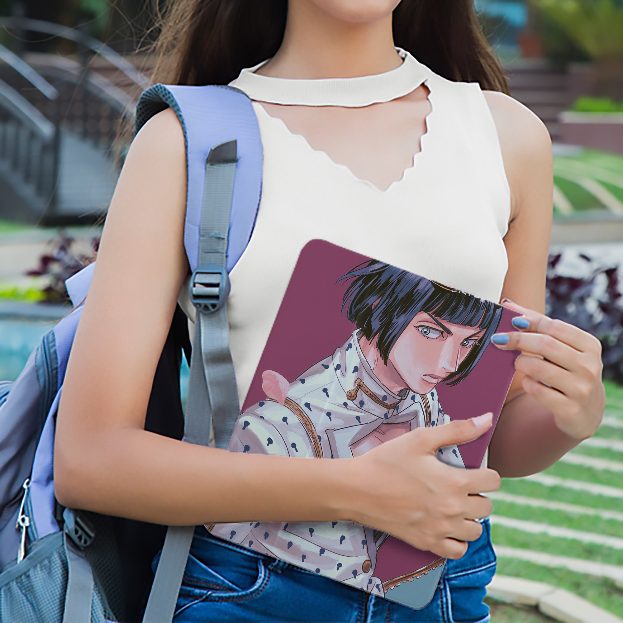 ジョジョの奇妙な冒険 JoJo's Bizarre Adventure IPad ケース ペン収納付き 三つ折りスタンド PUレザー×シリコン 対応機種9.5/10.5/10.9インチ