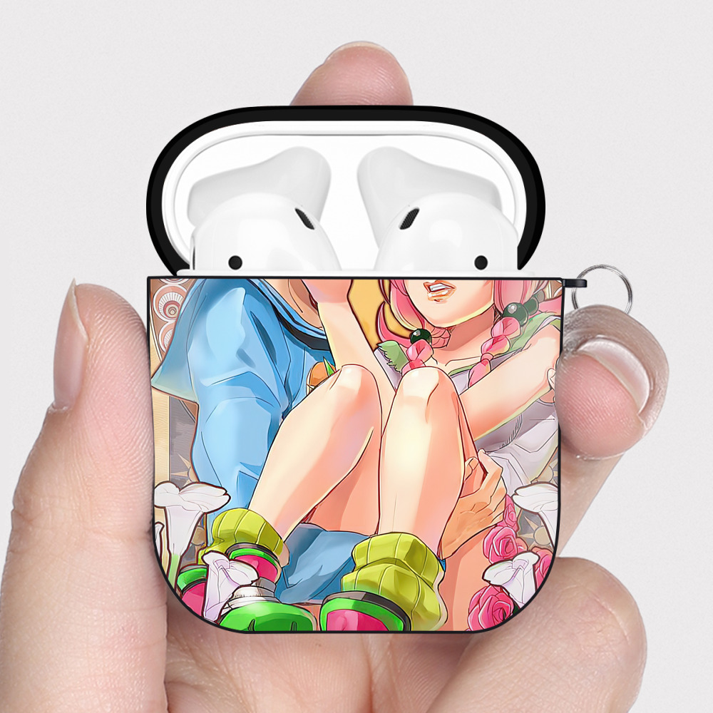 （画像用） ジョジョの奇妙な冒険 JoJo's Bizarre Adventure AirPods 第2世代保護ケース ハードシェル ブラック 耐衝撃・防指紋・カラビナ付き