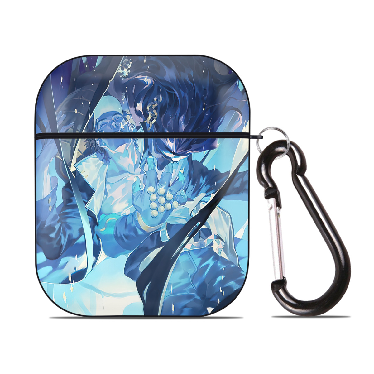 （画像用） ジョジョの奇妙な冒険 JoJo's Bizarre Adventure AirPods 第2世代保護ケース ハードシェル ブラック 耐衝撃・防指紋・カラビナ付き
