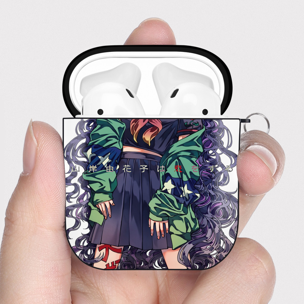 （画像用） ジョジョの奇妙な冒険 JoJo's Bizarre Adventure AirPods 第2世代保護ケース ハードシェル ブラック 耐衝撃・防指紋・カラビナ付き