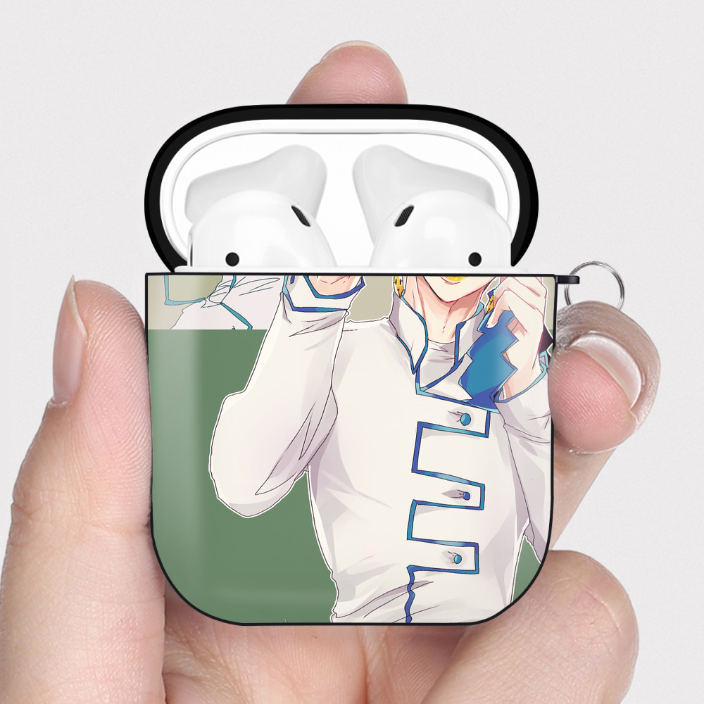 （画像用） ジョジョの奇妙な冒険 JoJo's Bizarre Adventure AirPods 第2世代保護ケース ハードシェル ブラック 耐衝撃・防指紋・カラビナ付き