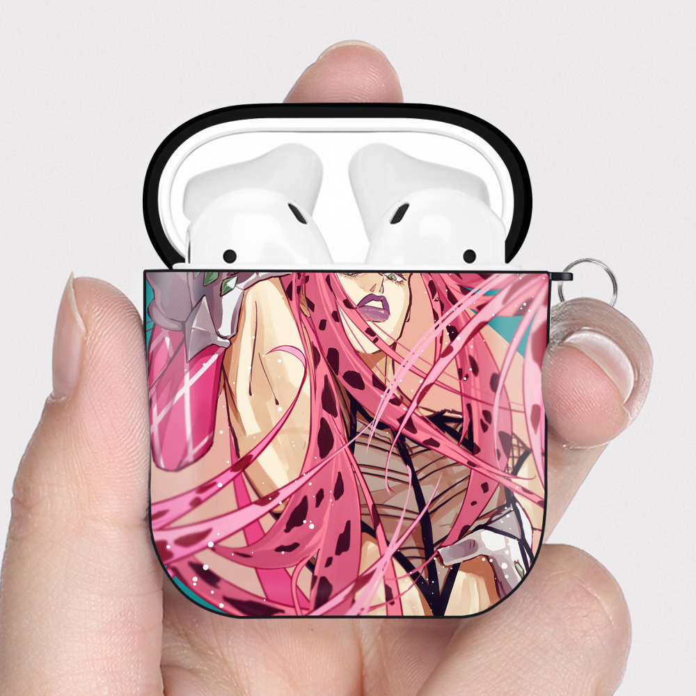 （画像用） ジョジョの奇妙な冒険 JoJo's Bizarre Adventure AirPods 第2世代保護ケース ハードシェル ブラック 耐衝撃・防指紋・カラビナ付き