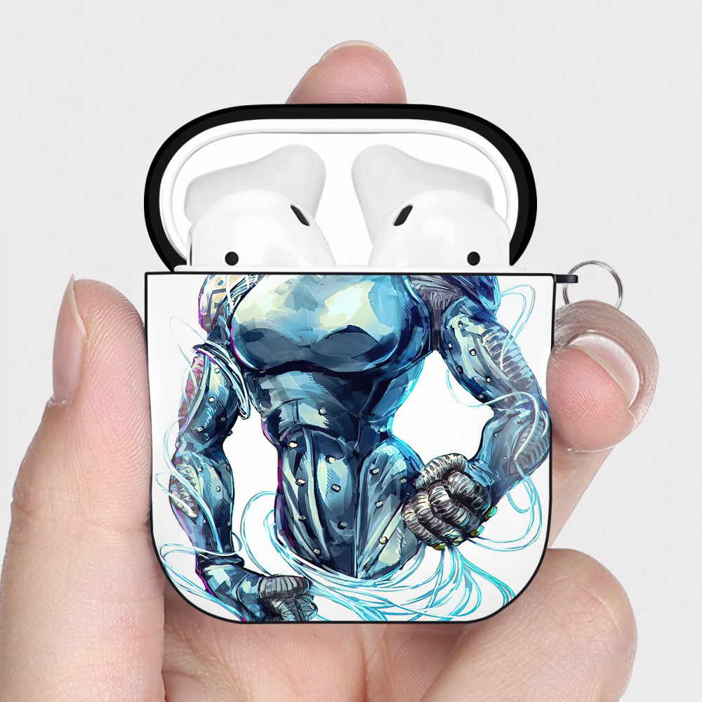 （画像用） ジョジョの奇妙な冒険 JoJo's Bizarre Adventure AirPods 第2世代保護ケース ハードシェル ブラック 耐衝撃・防指紋・カラビナ付き