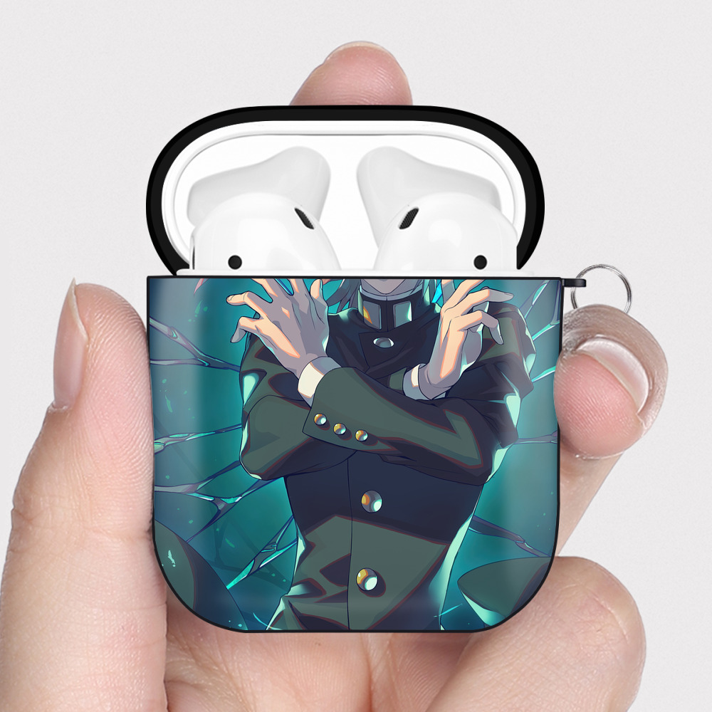 （画像用） ジョジョの奇妙な冒険 JoJo's Bizarre Adventure AirPods 第2世代保護ケース ハードシェル ブラック 耐衝撃・防指紋・カラビナ付き