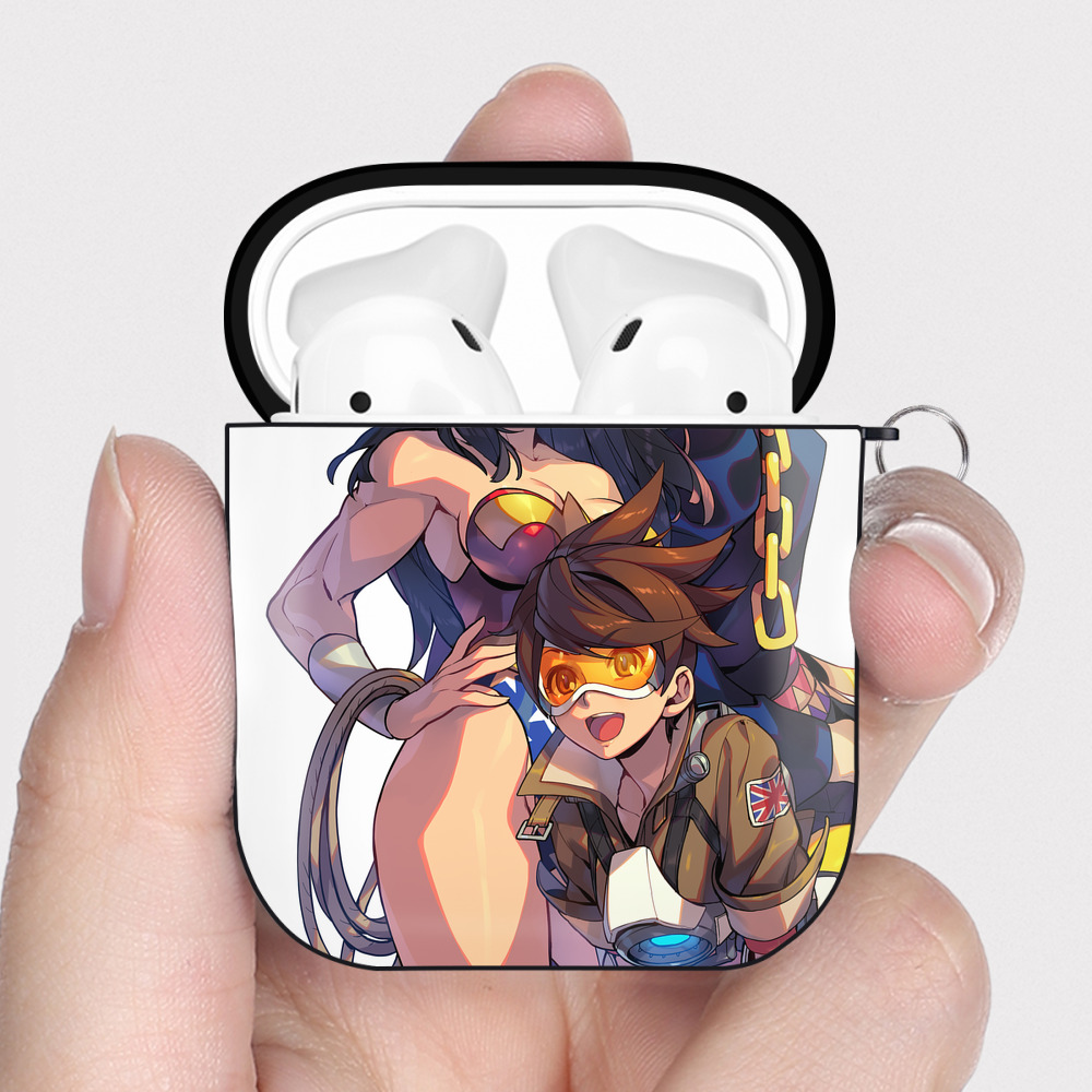 （画像用） ジョジョの奇妙な冒険 JoJo's Bizarre Adventure AirPods 第2世代保護ケース ハードシェル ブラック 耐衝撃・防指紋・カラビナ付き