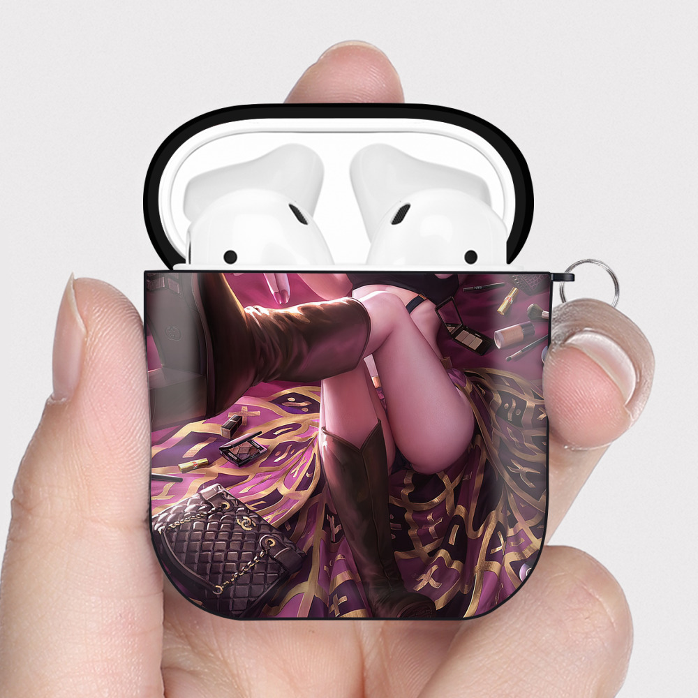 （画像用） ジョジョの奇妙な冒険 JoJo's Bizarre Adventure AirPods 第2世代保護ケース ハードシェル ブラック 耐衝撃・防指紋・カラビナ付き