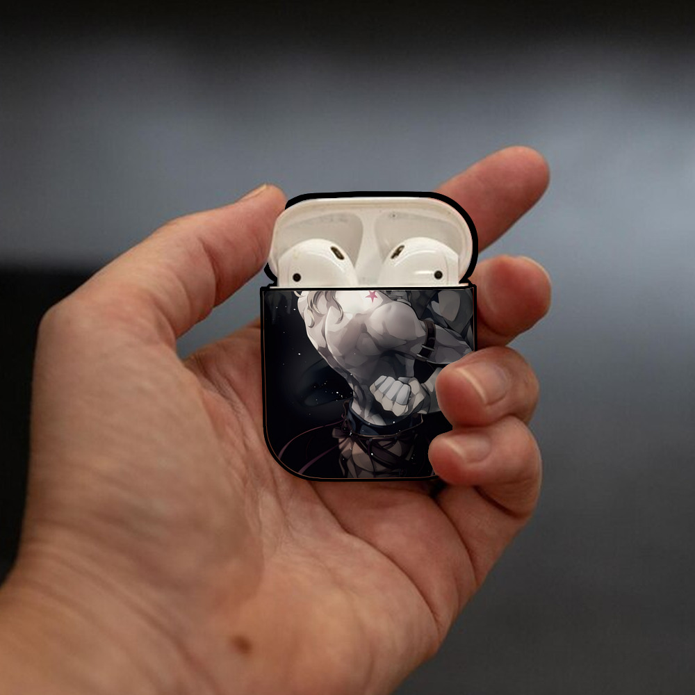 ジョジョの奇妙な冒険 JoJo's Bizarre Adventure AirPods 第2世代保護ケース ハードシェル ブラック 耐衝撃・防指紋・カラビナ付き