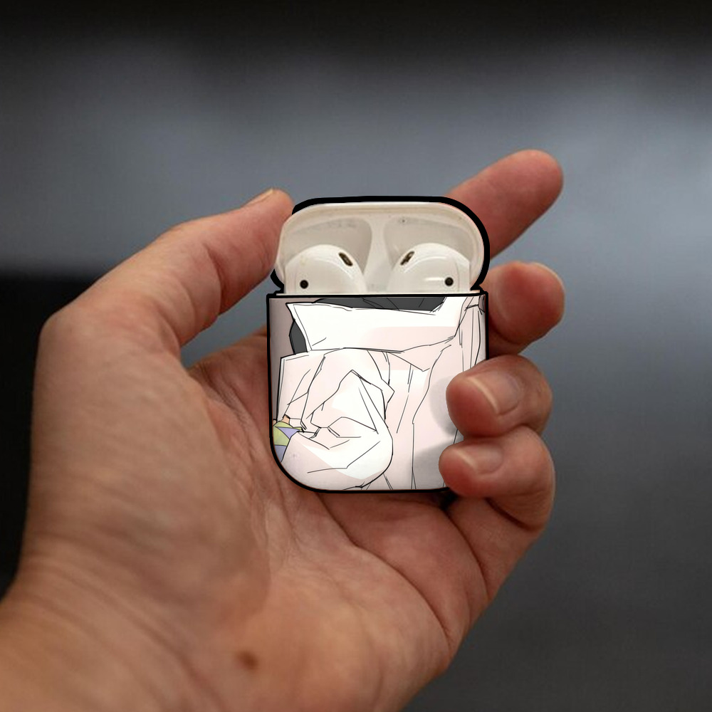 ジョジョの奇妙な冒険 JoJo's Bizarre Adventure AirPods 第2世代保護ケース ハードシェル ブラック 耐衝撃・防指紋・カラビナ付き