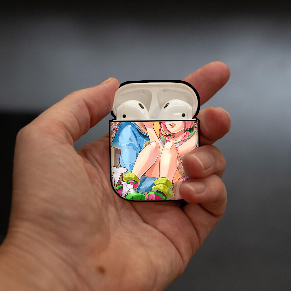 ジョジョの奇妙な冒険 JoJo's Bizarre Adventure AirPods 第2世代保護ケース ハードシェル ブラック 耐衝撃・防指紋・カラビナ付き