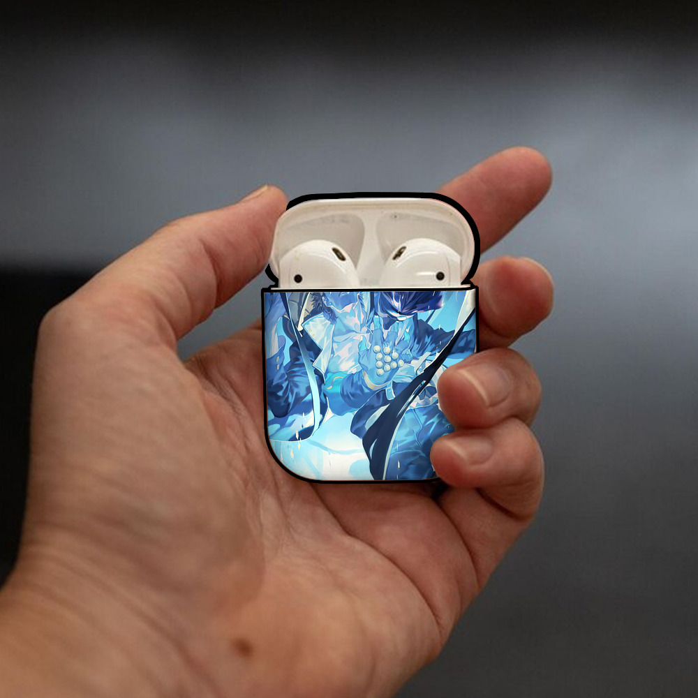 ジョジョの奇妙な冒険 JoJo's Bizarre Adventure AirPods 第2世代保護ケース ハードシェル ブラック 耐衝撃・防指紋・カラビナ付き
