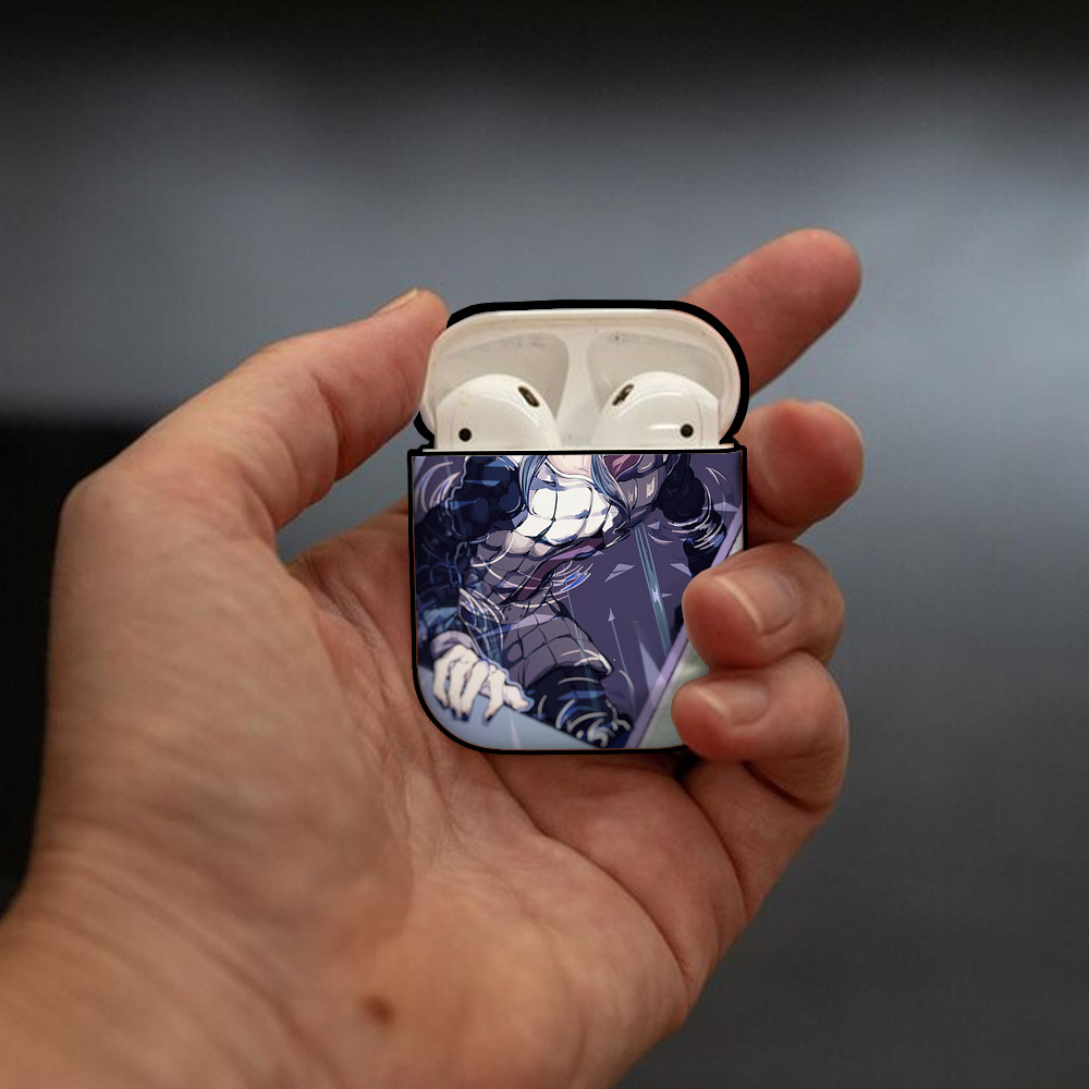 ジョジョの奇妙な冒険 JoJo's Bizarre Adventure AirPods 第2世代保護ケース ハードシェル ブラック 耐衝撃・防指紋・カラビナ付き
