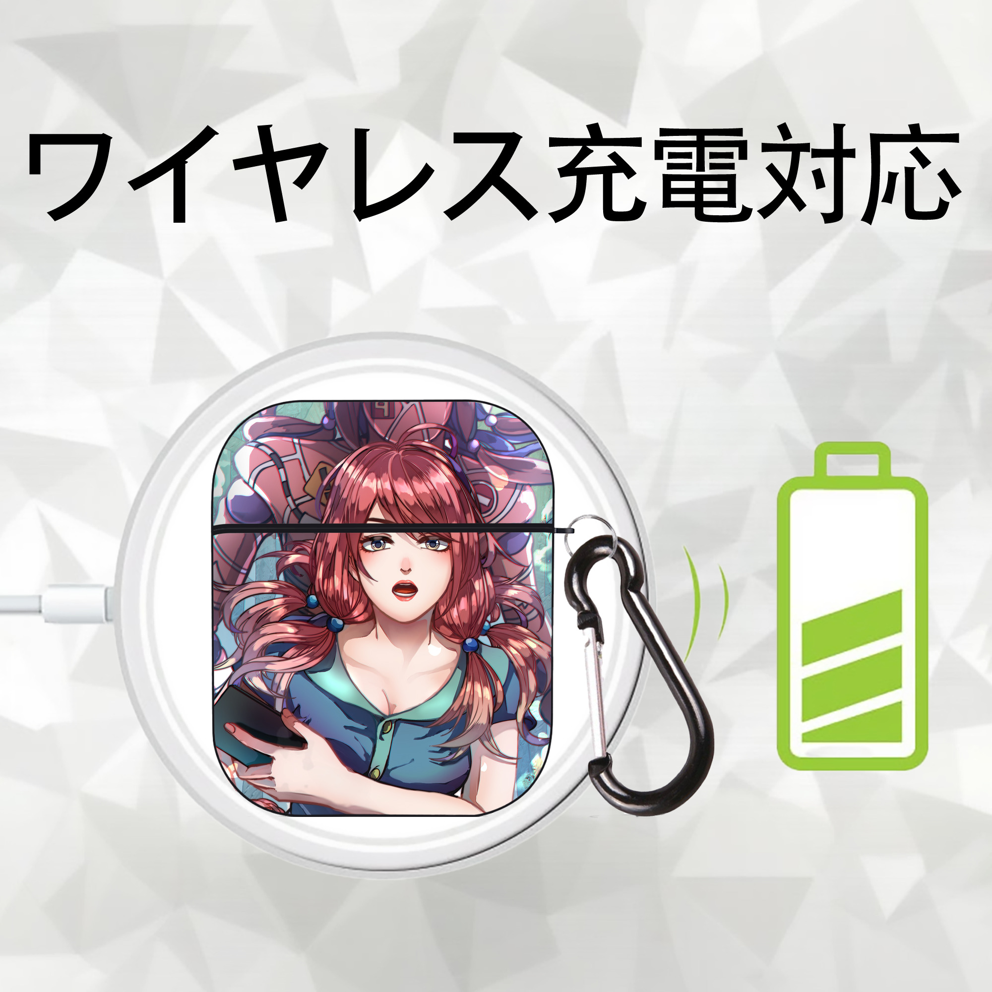 ジョジョの奇妙な冒険 JoJo's Bizarre Adventure AirPods 第2世代保護ケース ハードシェル ブラック 耐衝撃・防指紋・カラビナ付き