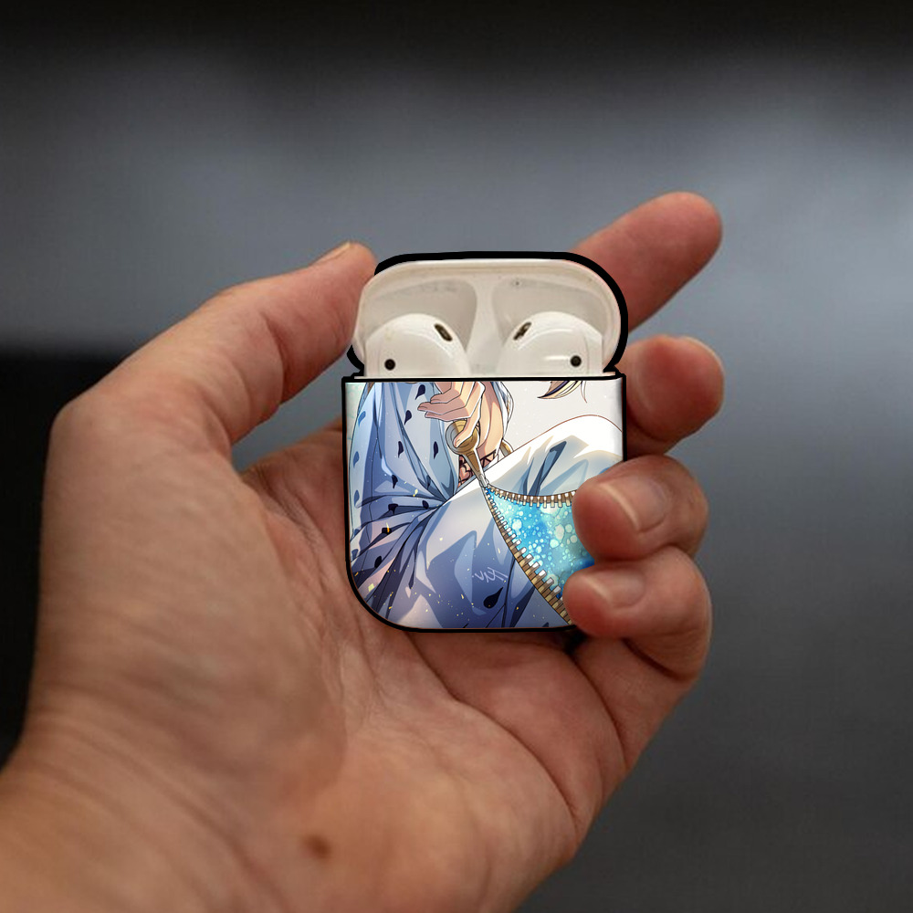 ジョジョの奇妙な冒険 JoJo's Bizarre Adventure AirPods 第2世代保護ケース ハードシェル ブラック 耐衝撃・防指紋・カラビナ付き