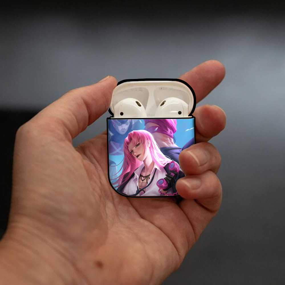 ジョジョの奇妙な冒険 JoJo's Bizarre Adventure AirPods 第2世代保護ケース ハードシェル ブラック 耐衝撃・防指紋・カラビナ付き