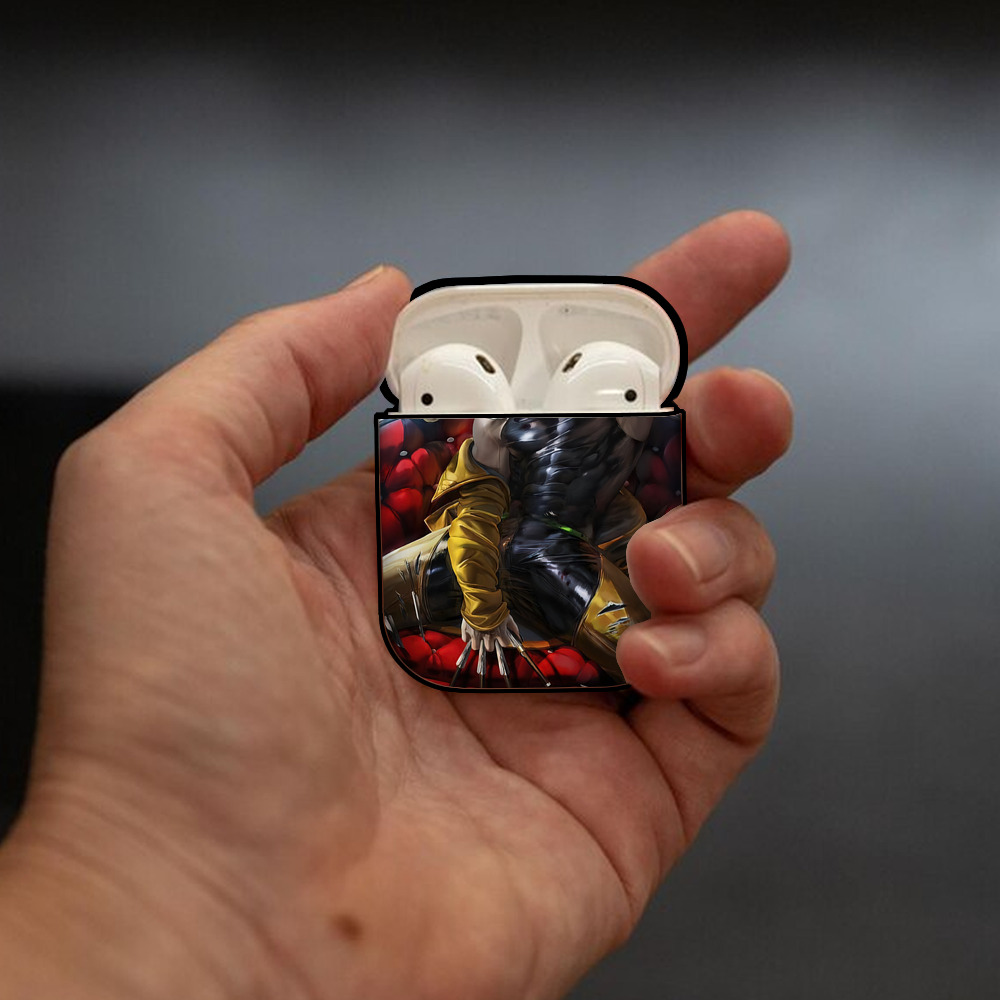 ジョジョの奇妙な冒険 JoJo's Bizarre Adventure AirPods 第2世代保護ケース ハードシェル ブラック 耐衝撃・防指紋・カラビナ付き