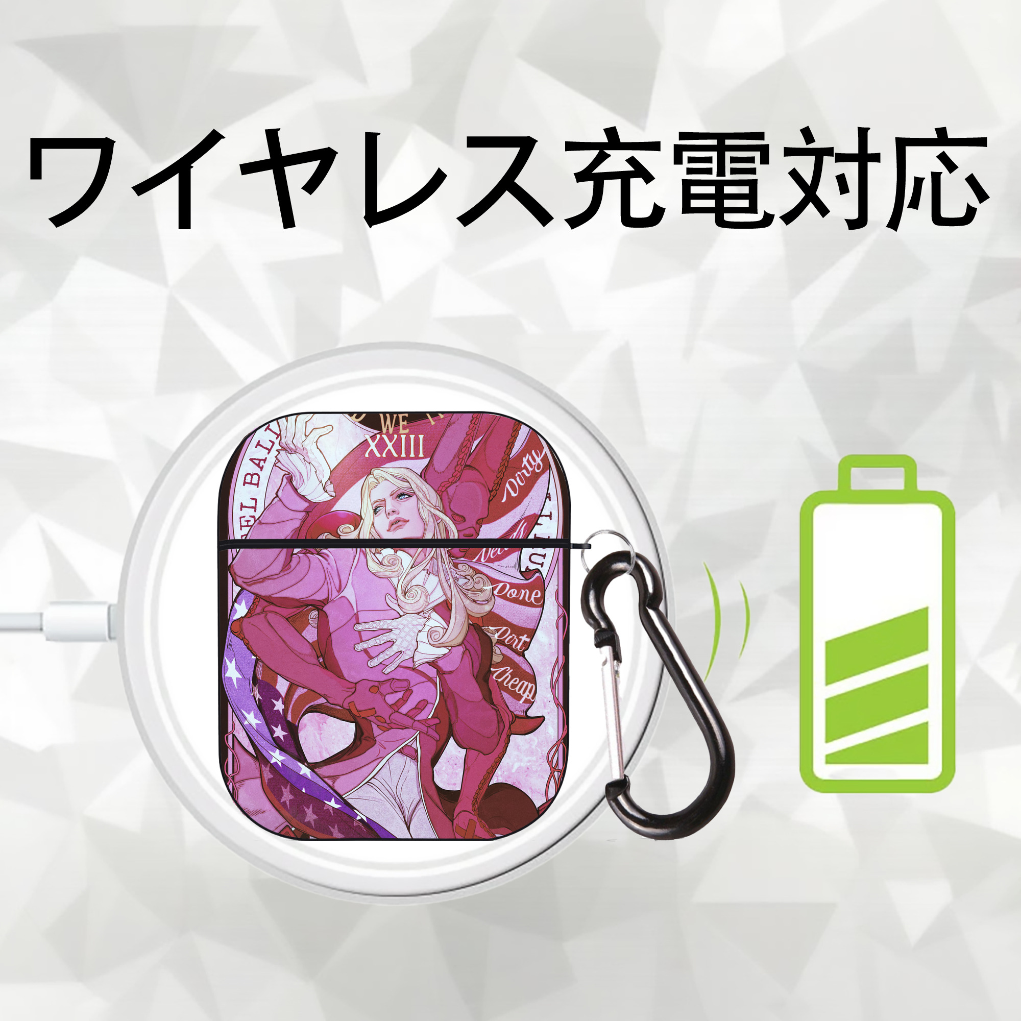 ジョジョの奇妙な冒険 JoJo's Bizarre Adventure AirPods 第2世代保護ケース ハードシェル ブラック 耐衝撃・防指紋・カラビナ付き