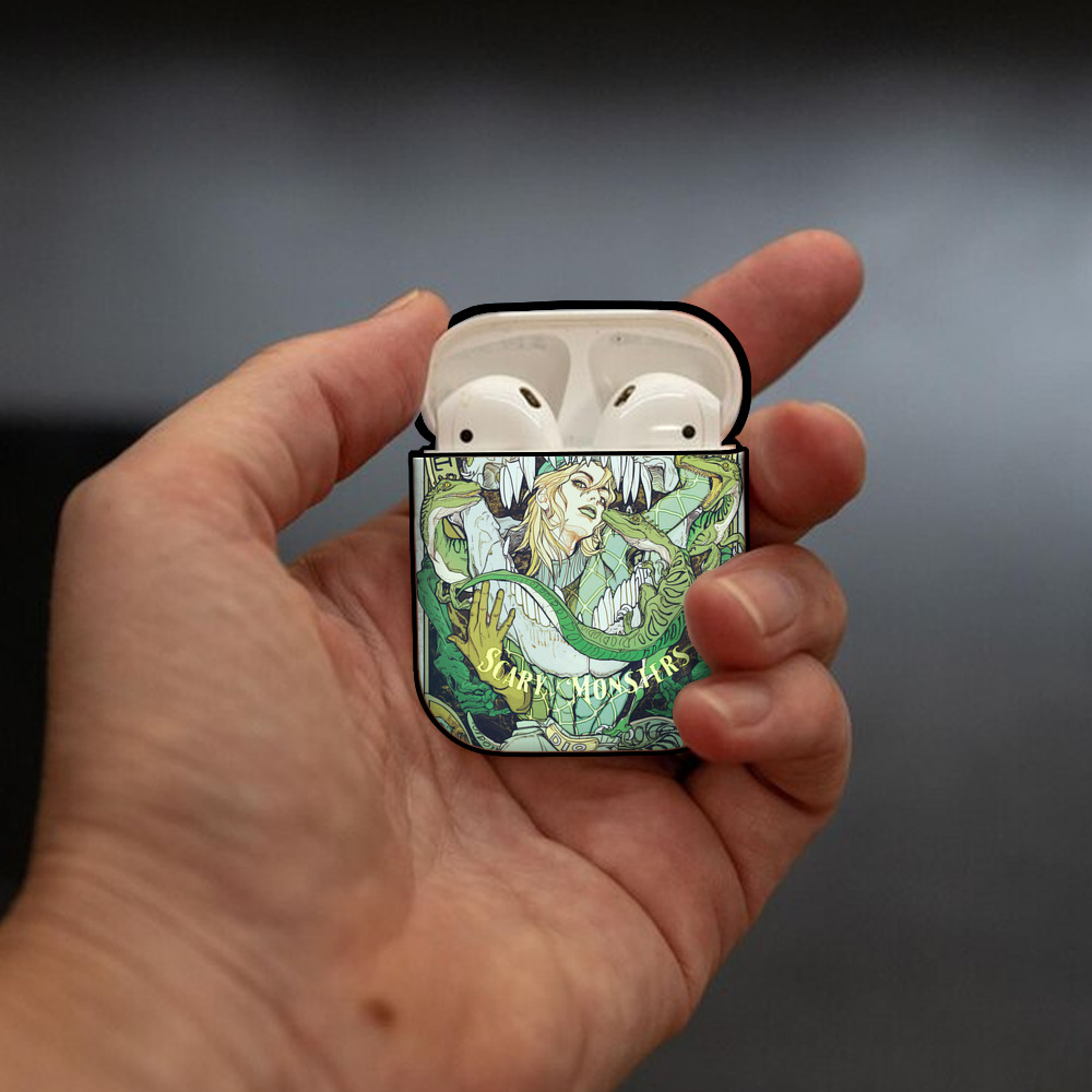 ジョジョの奇妙な冒険 JoJo's Bizarre Adventure AirPods 第2世代保護ケース ハードシェル ブラック 耐衝撃・防指紋・カラビナ付き