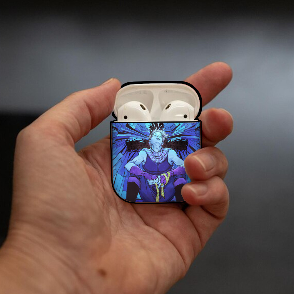 ジョジョの奇妙な冒険 JoJo's Bizarre Adventure AirPods 第2世代保護ケース ハードシェル ブラック 耐衝撃・防指紋・カラビナ付き