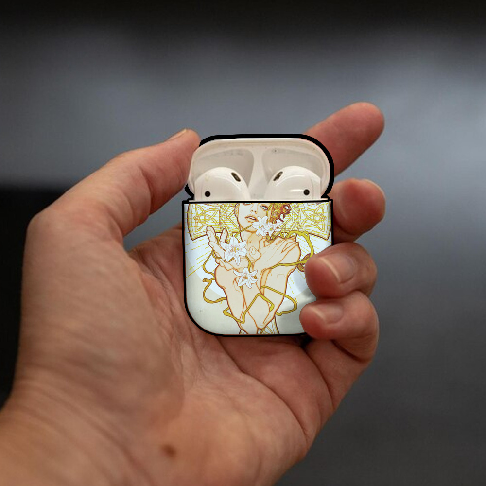 ジョジョの奇妙な冒険 JoJo's Bizarre Adventure AirPods 第2世代保護ケース ハードシェル ブラック 耐衝撃・防指紋・カラビナ付き