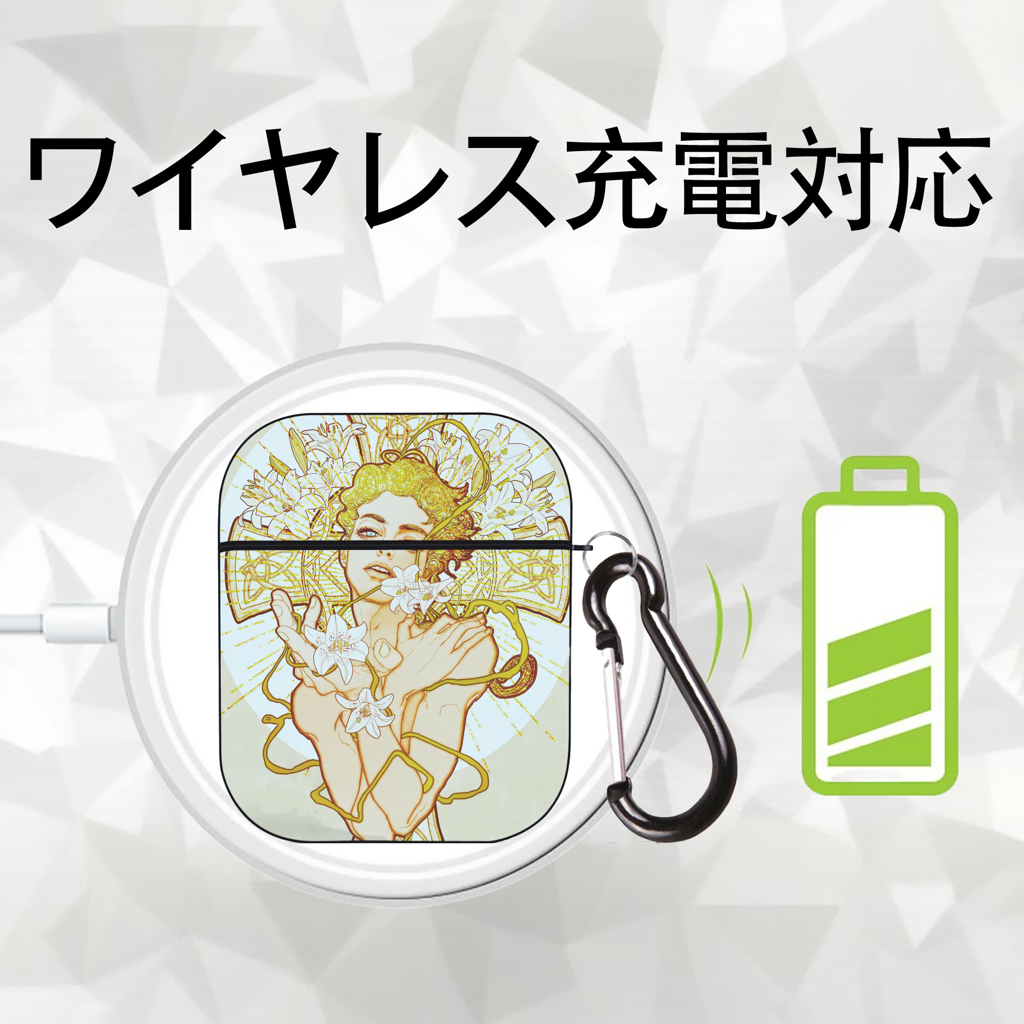 ジョジョの奇妙な冒険 JoJo's Bizarre Adventure AirPods 第2世代保護ケース ハードシェル ブラック 耐衝撃・防指紋・カラビナ付き