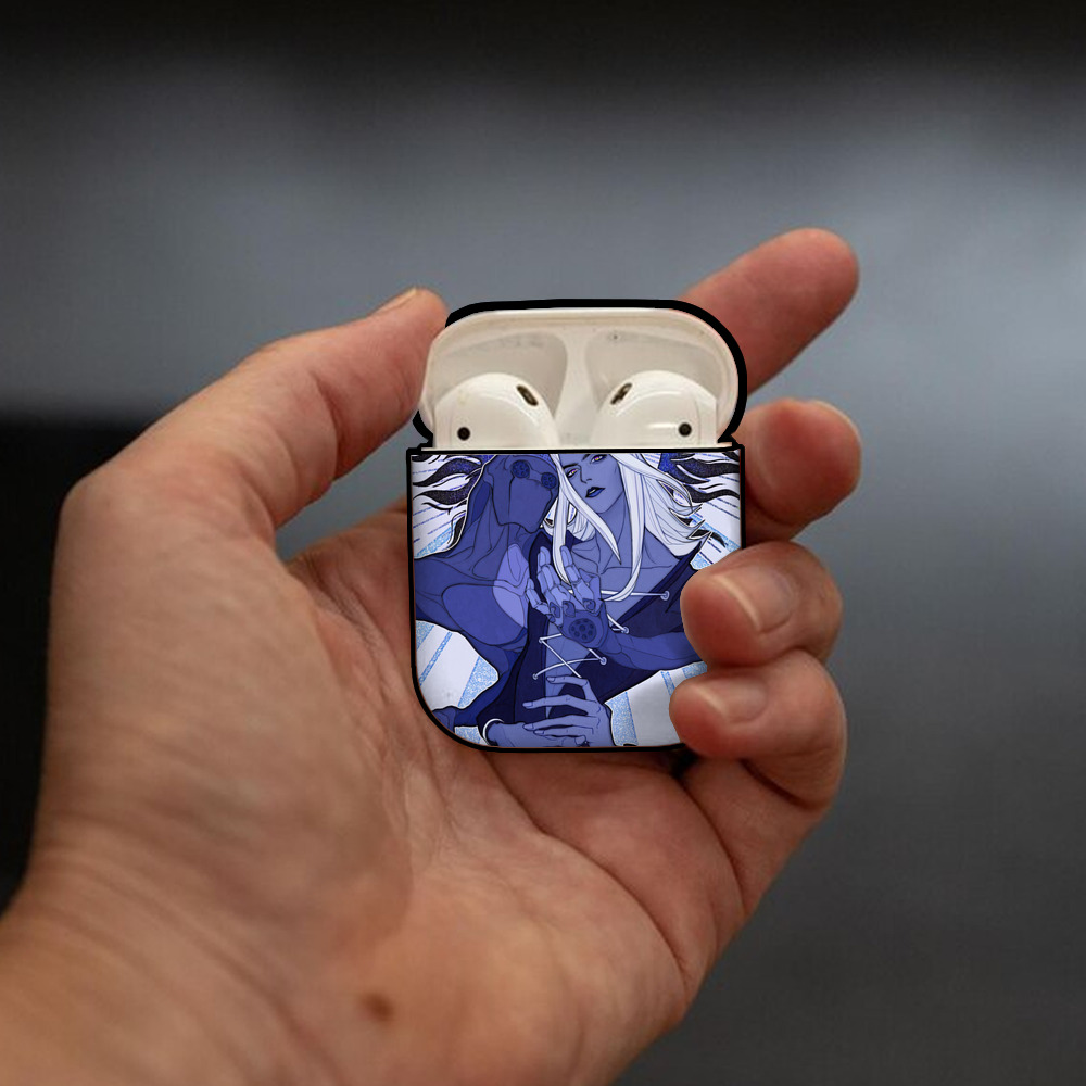 ジョジョの奇妙な冒険 JoJo's Bizarre Adventure AirPods 第2世代保護ケース ハードシェル ブラック 耐衝撃・防指紋・カラビナ付き