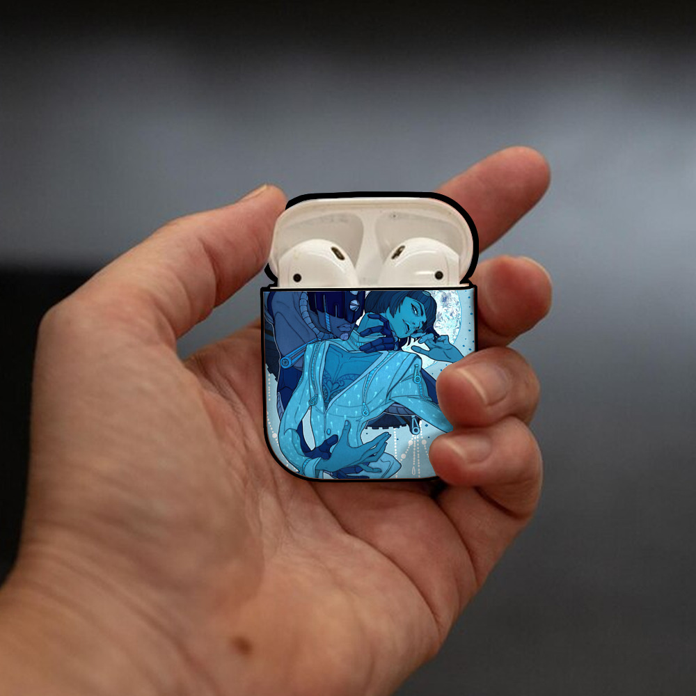 ジョジョの奇妙な冒険 JoJo's Bizarre Adventure AirPods 第2世代保護ケース ハードシェル ブラック 耐衝撃・防指紋・カラビナ付き