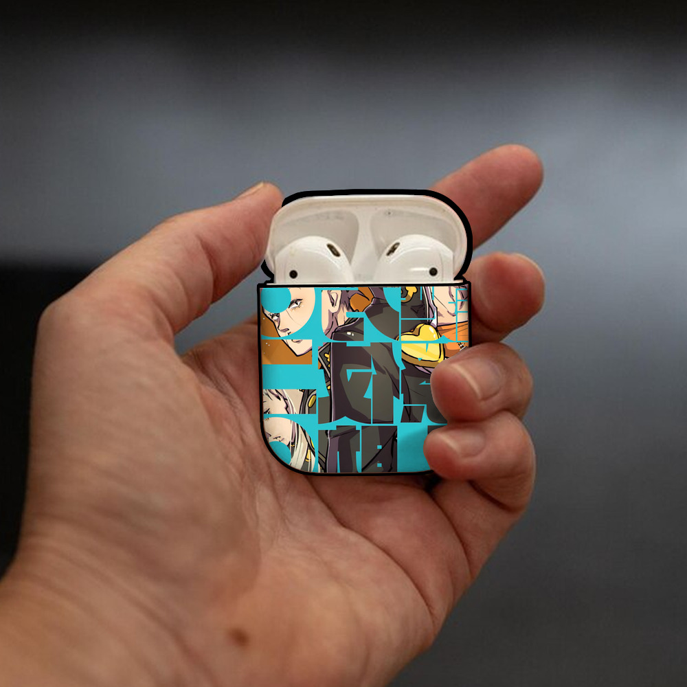 ジョジョの奇妙な冒険 JoJo's Bizarre Adventure AirPods 第2世代保護ケース ハードシェル ブラック 耐衝撃・防指紋・カラビナ付き