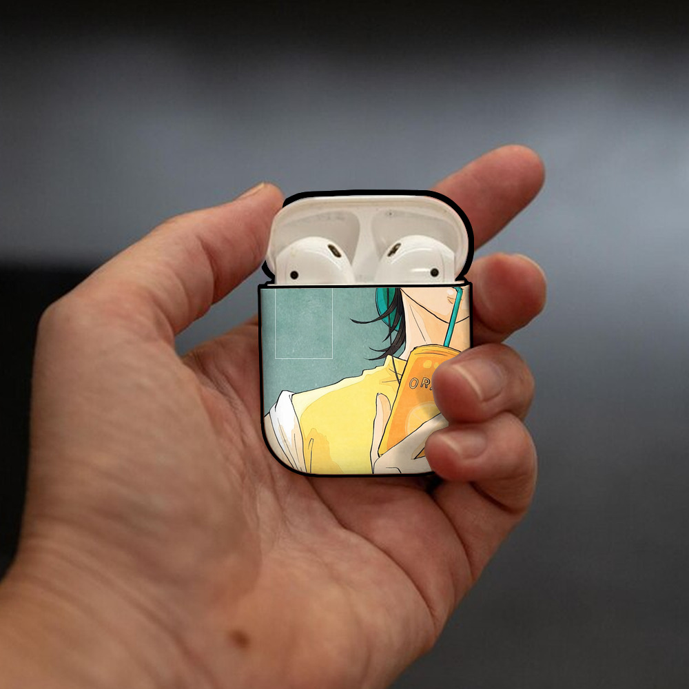 ジョジョの奇妙な冒険 JoJo's Bizarre Adventure AirPods 第2世代保護ケース ハードシェル ブラック 耐衝撃・防指紋・カラビナ付き
