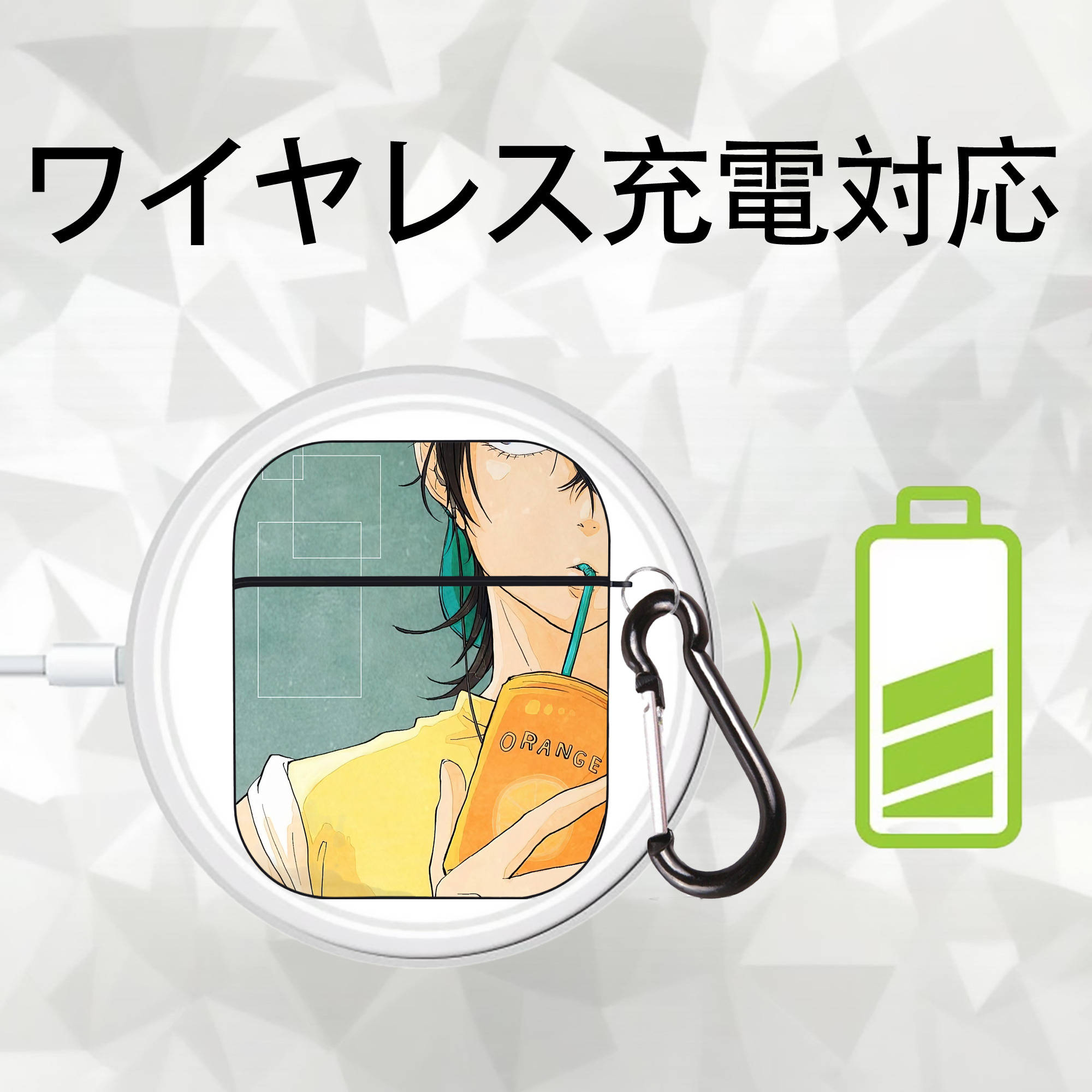 ジョジョの奇妙な冒険 JoJo's Bizarre Adventure AirPods 第2世代保護ケース ハードシェル ブラック 耐衝撃・防指紋・カラビナ付き