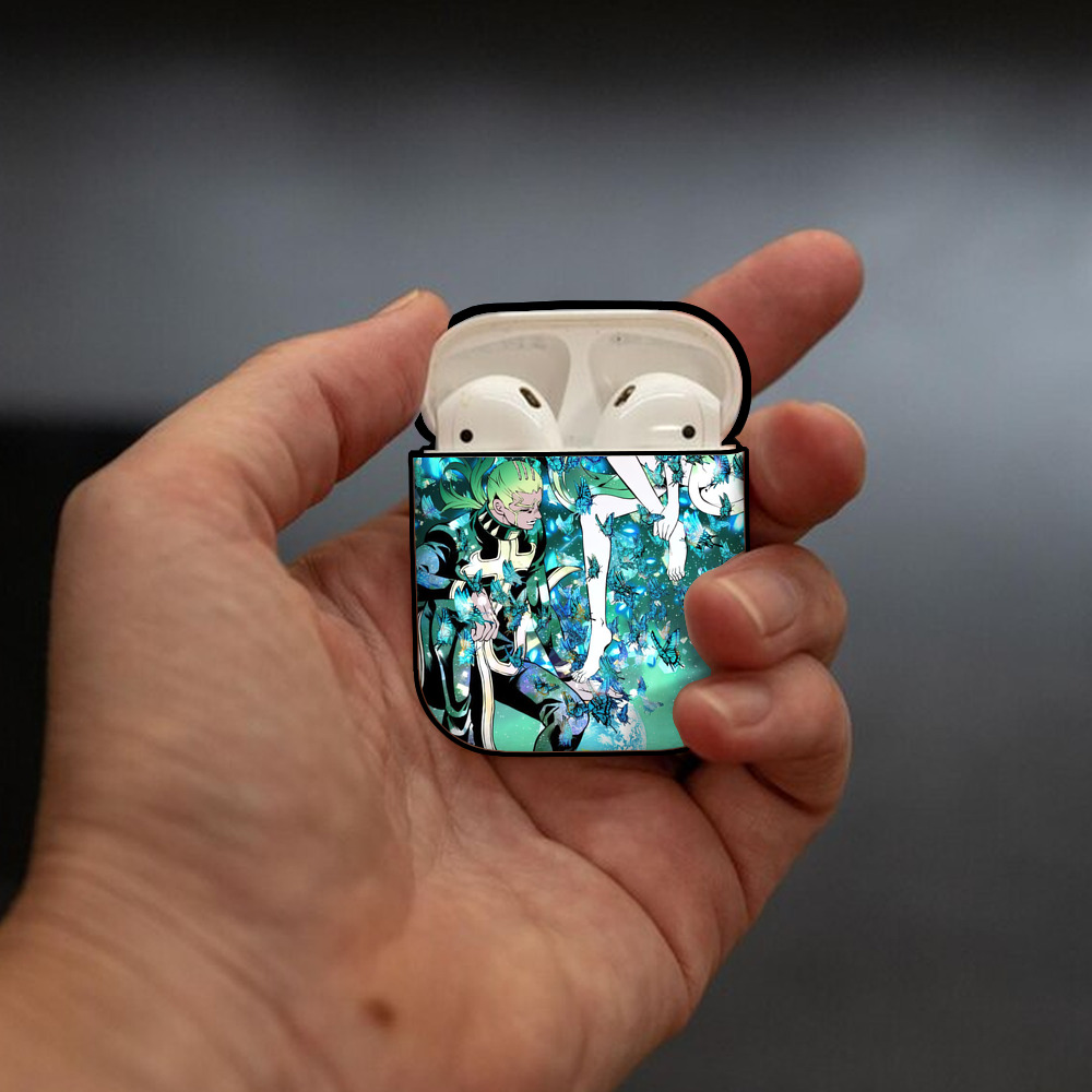 ジョジョの奇妙な冒険 JoJo's Bizarre Adventure AirPods 第2世代保護ケース ハードシェル ブラック 耐衝撃・防指紋・カラビナ付き