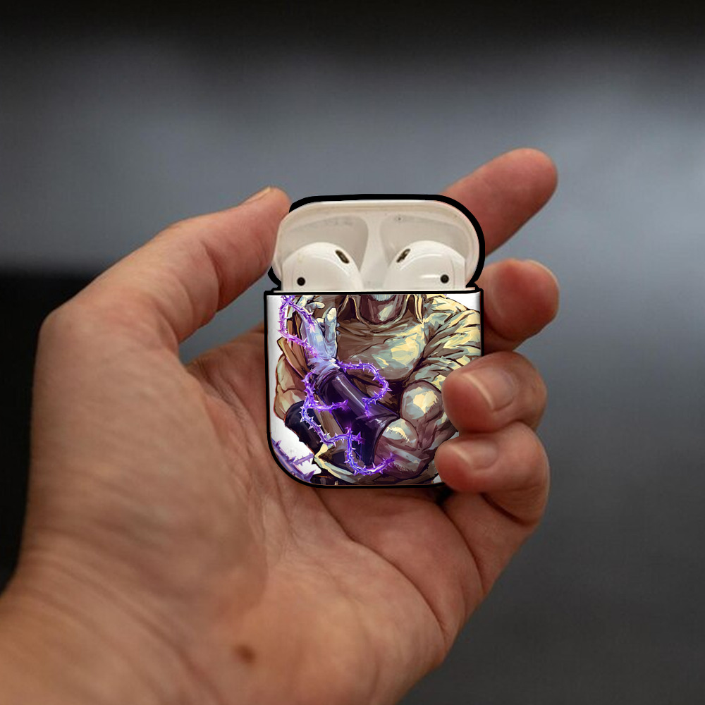 ジョジョの奇妙な冒険 JoJo's Bizarre Adventure AirPods 第2世代保護ケース ハードシェル ブラック 耐衝撃・防指紋・カラビナ付き