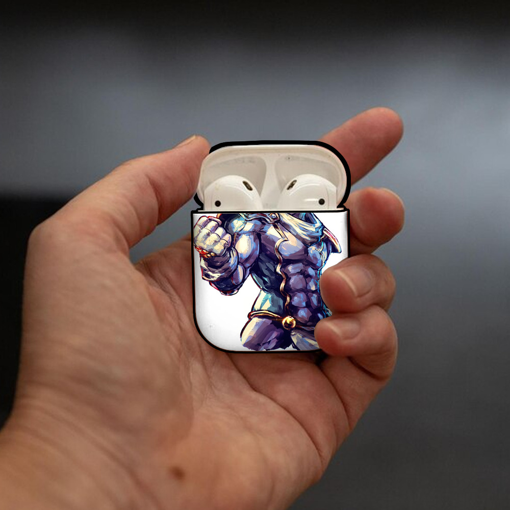 ジョジョの奇妙な冒険 JoJo's Bizarre Adventure AirPods 第2世代保護ケース ハードシェル ブラック 耐衝撃・防指紋・カラビナ付き