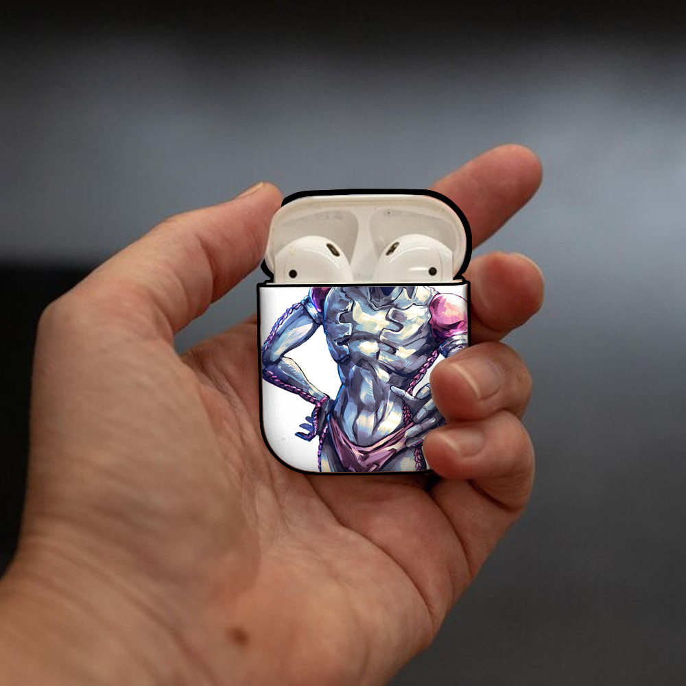 ジョジョの奇妙な冒険 JoJo's Bizarre Adventure AirPods 第2世代保護ケース ハードシェル ブラック 耐衝撃・防指紋・カラビナ付き