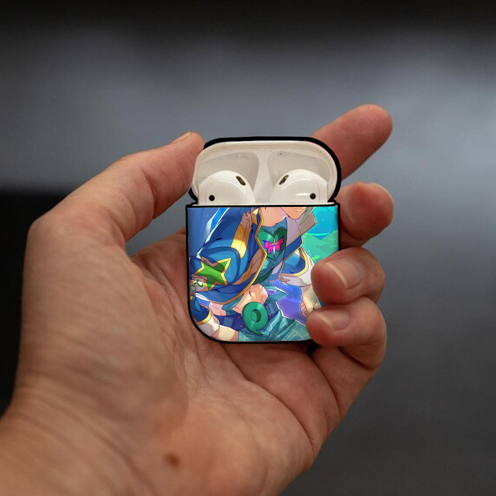 ジョジョの奇妙な冒険 JoJo's Bizarre Adventure AirPods 第2世代保護ケース ハードシェル ブラック 耐衝撃・防指紋・カラビナ付き