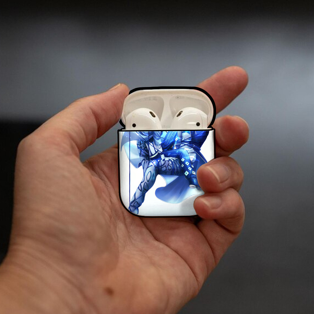 ジョジョの奇妙な冒険 JoJo's Bizarre Adventure AirPods 第2世代保護ケース ハードシェル ブラック 耐衝撃・防指紋・カラビナ付き