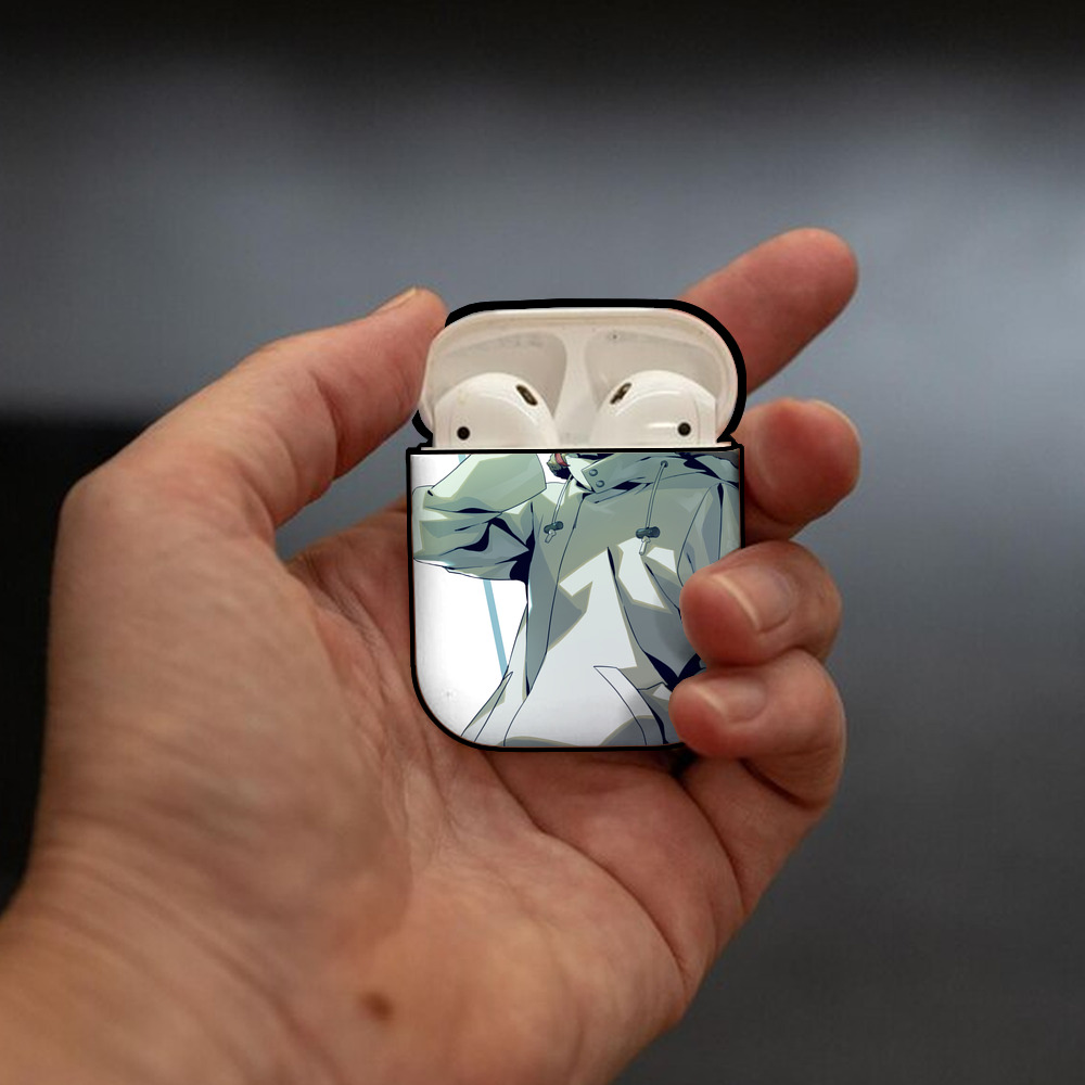ジョジョの奇妙な冒険 JoJo's Bizarre Adventure AirPods 第2世代保護ケース ハードシェル ブラック 耐衝撃・防指紋・カラビナ付き