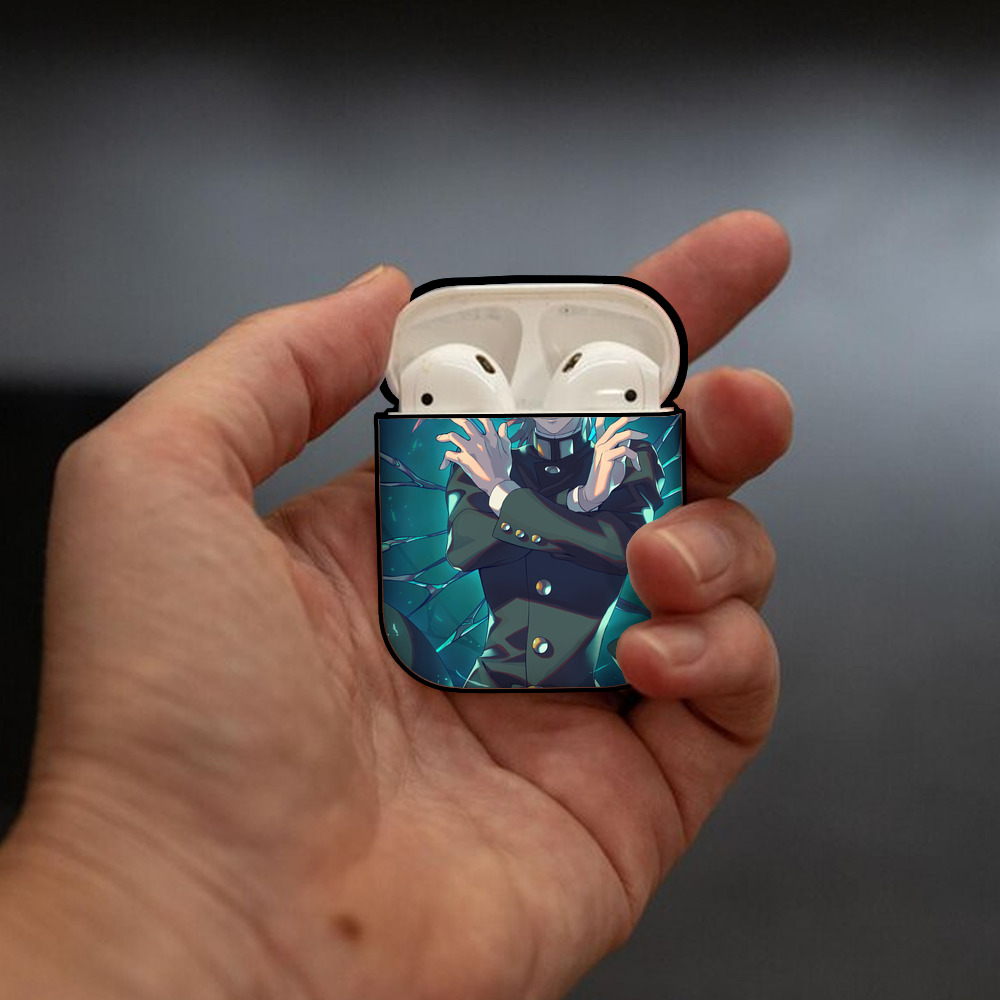ジョジョの奇妙な冒険 JoJo's Bizarre Adventure AirPods 第2世代保護ケース ハードシェル ブラック 耐衝撃・防指紋・カラビナ付き