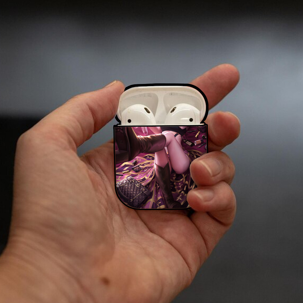 ジョジョの奇妙な冒険 JoJo's Bizarre Adventure AirPods 第2世代保護ケース ハードシェル ブラック 耐衝撃・防指紋・カラビナ付き
