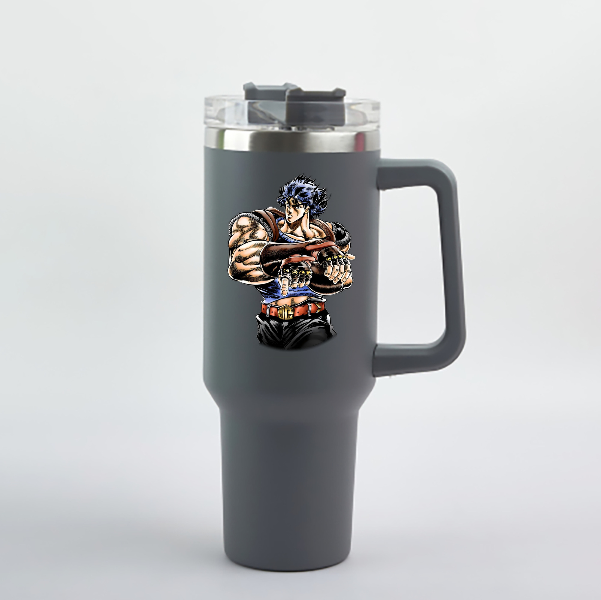 （画像用） ジョジョの奇妙な冒険 /ジョナサン?ジョースター JoJo's Bizarre Adventure Jonathan Joestar 1200mL車用タンブラー - クリスタルステッカー（プラスチックストロー付き）