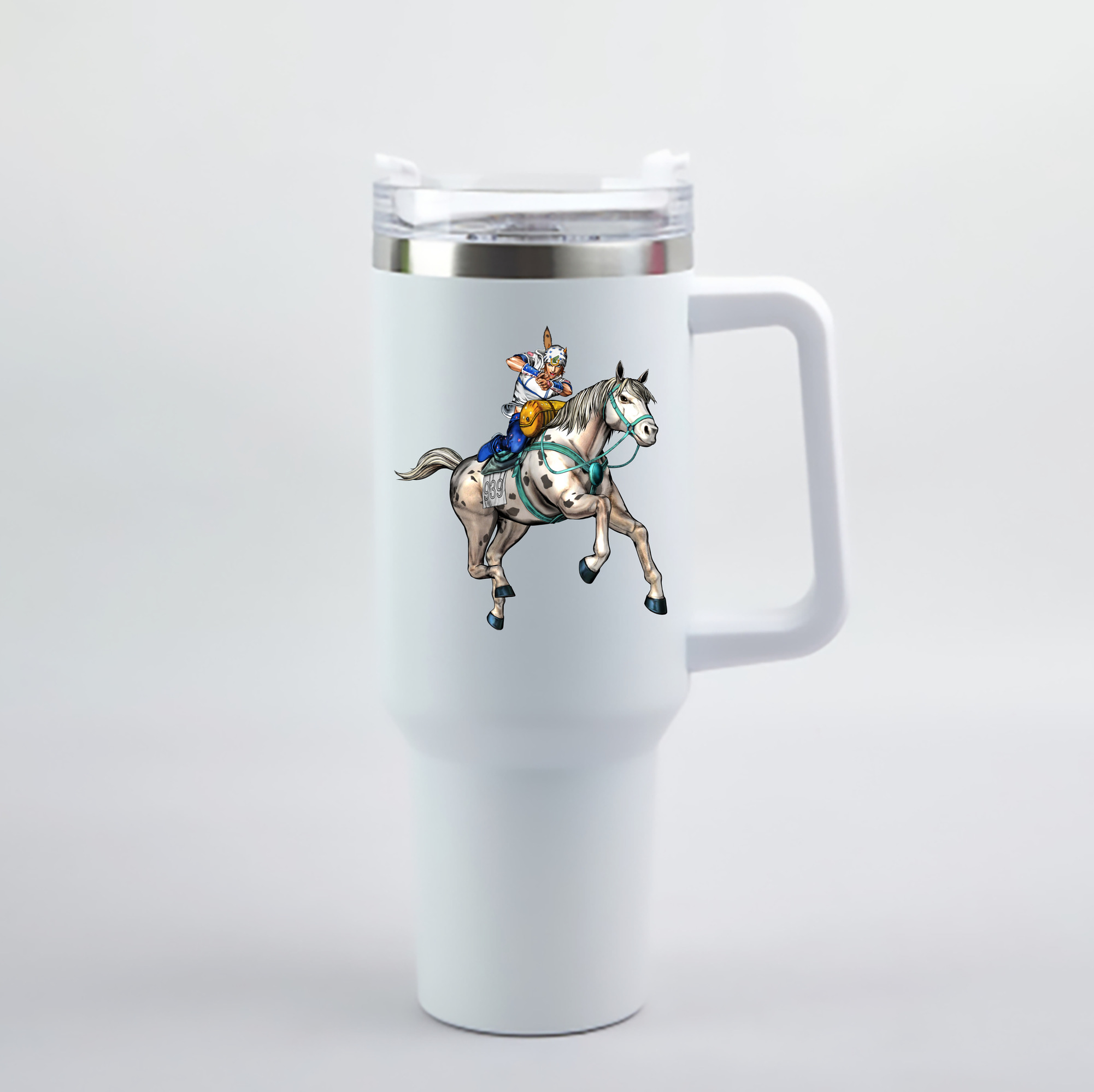 （画像用） ジョジョの奇妙な冒険 ジョナサン?ジョースター JoJo's Bizarre Adventure Jonathan Joestar 1200mL車用タンブラー - クリスタルステッカー（プラスチックストロー付き）