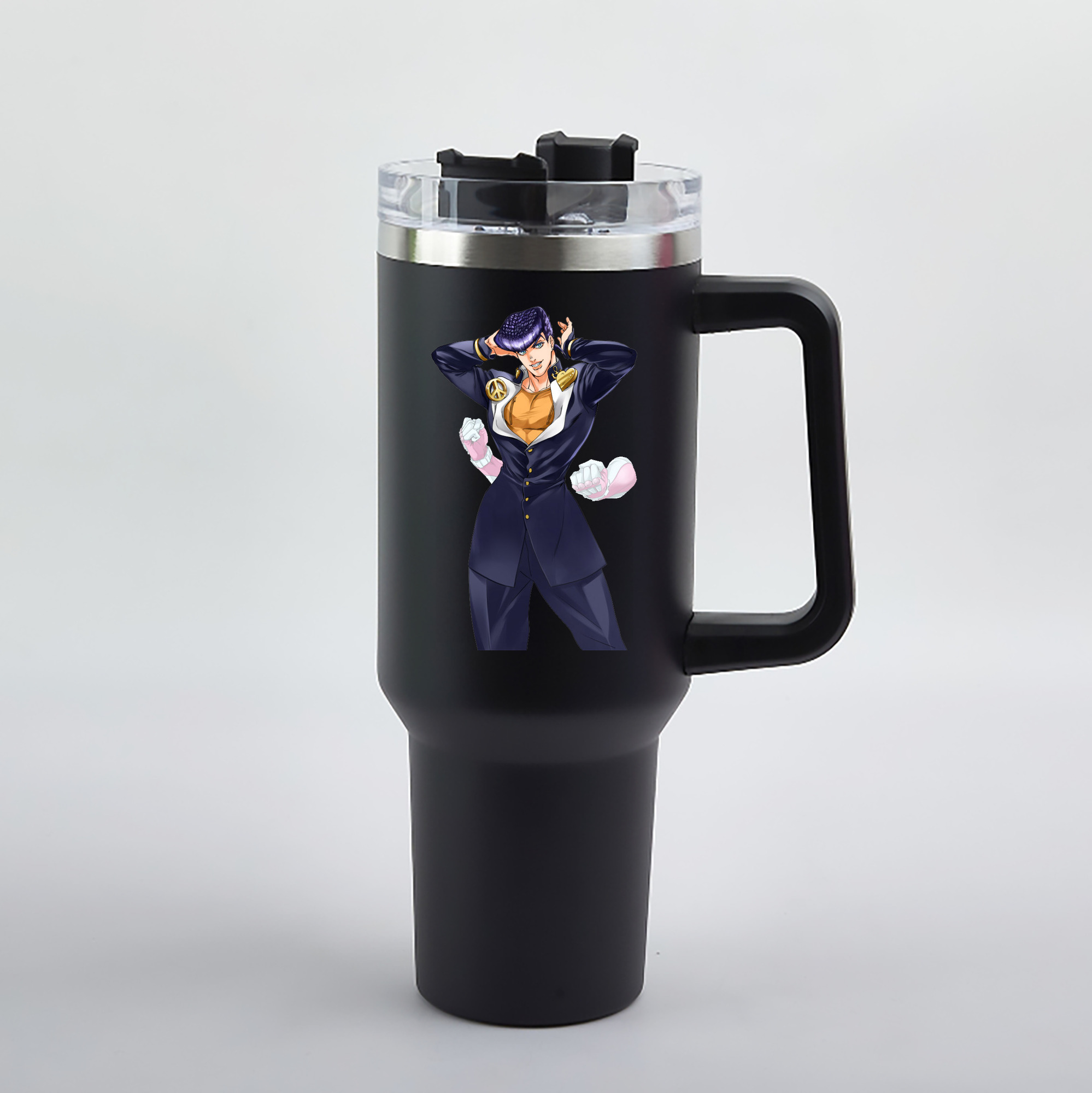 （画像用） ジョジョの奇妙な冒険 ひがしかた じょうすけ JoJo's Bizarre Adventure Higashikata Josuke 1200mL車用タンブラー（カラープリント）