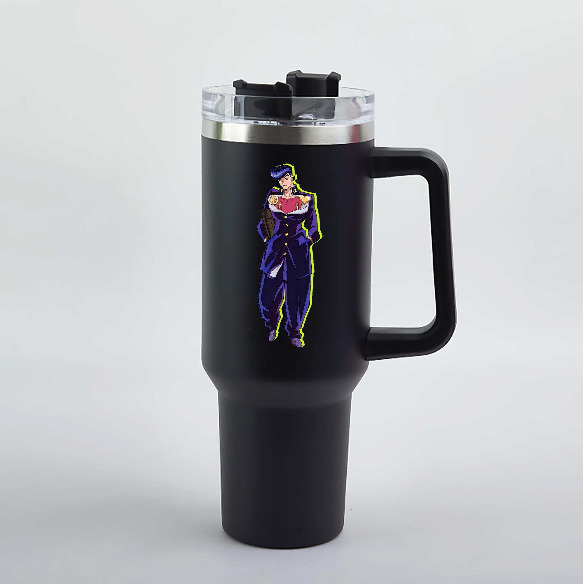（画像用） ジョジョの奇妙な冒険 ひがしかた じょうすけ JoJo's Bizarre Adventure Higashikata Josuke 1200mL車用タンブラー（カラープリント）