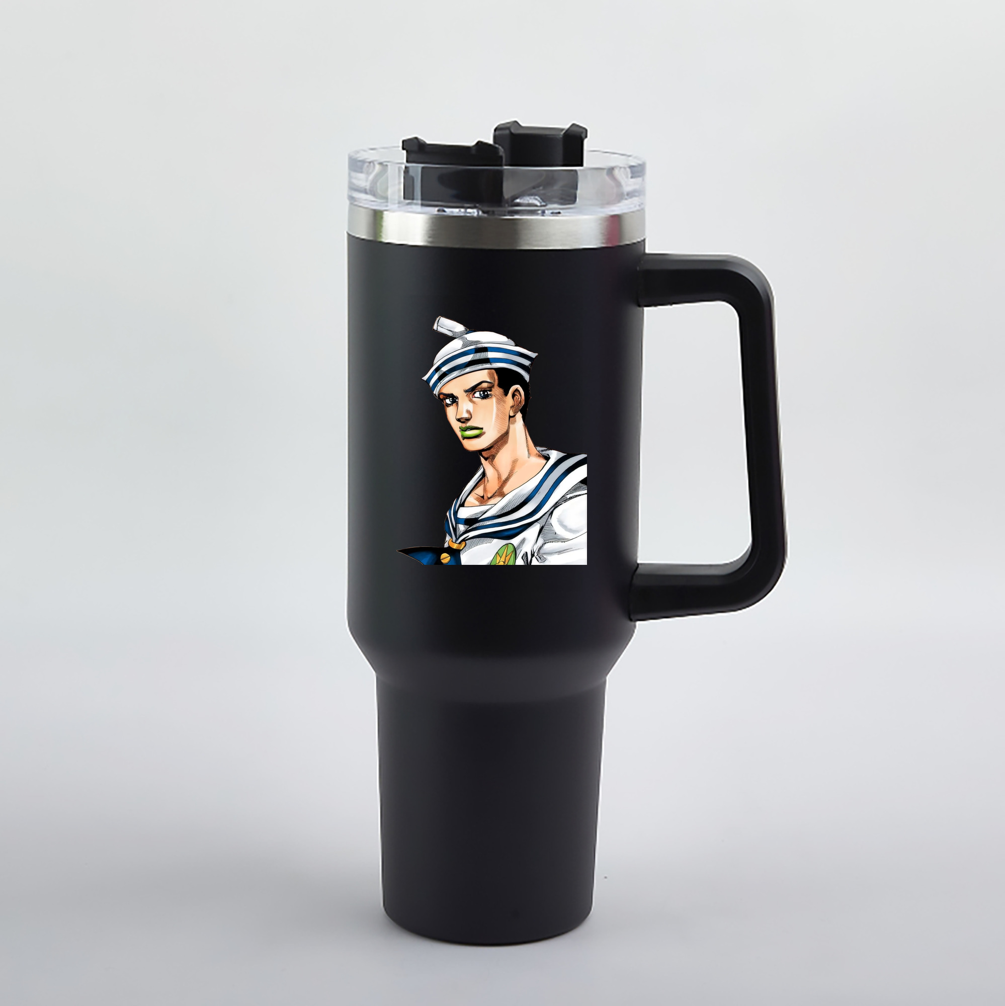 （画像用） ジョジョの奇妙な冒険 東方定助 JoJo's Bizarre Adventure Higashikata Josuke 1200mL車用タンブラー（カラープリント）