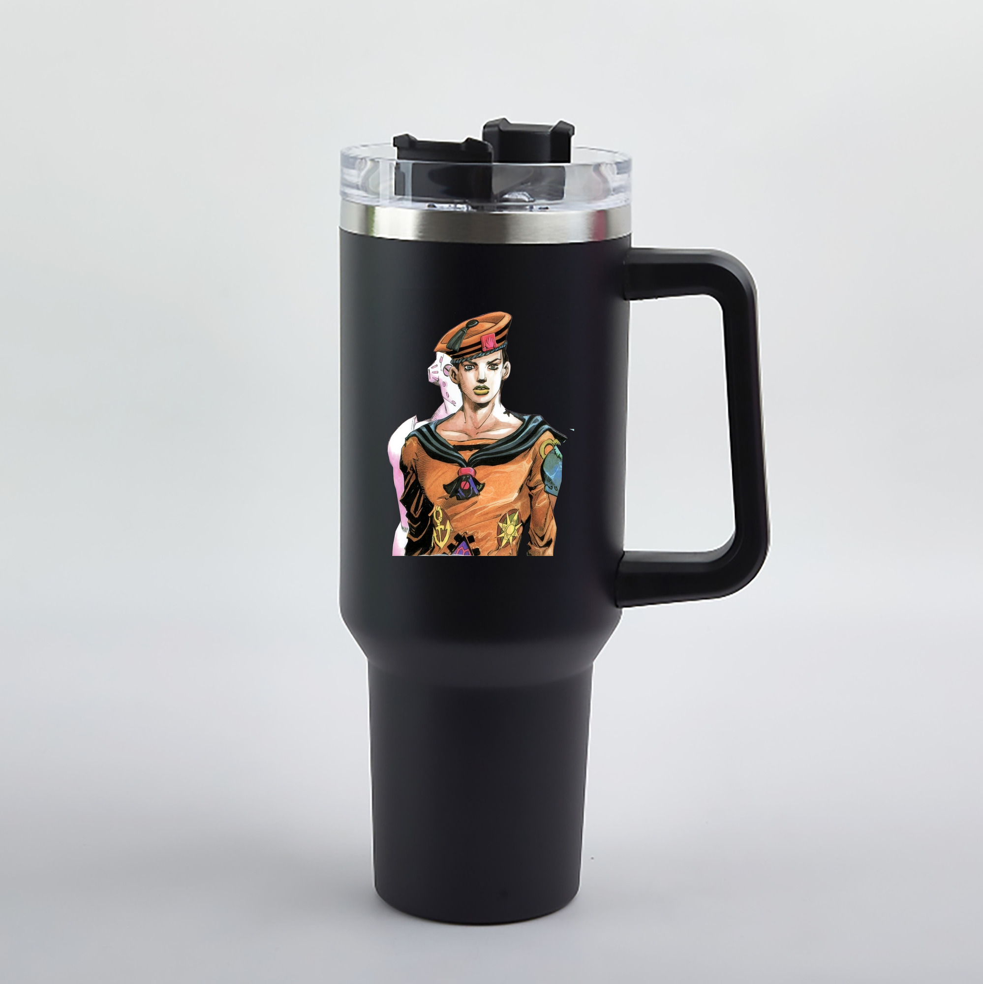 （画像用） ジョジョの奇妙な冒険 東方定助 JoJo's Bizarre Adventure Higashikata Josuke 1200mL車用タンブラー（カラープリント）