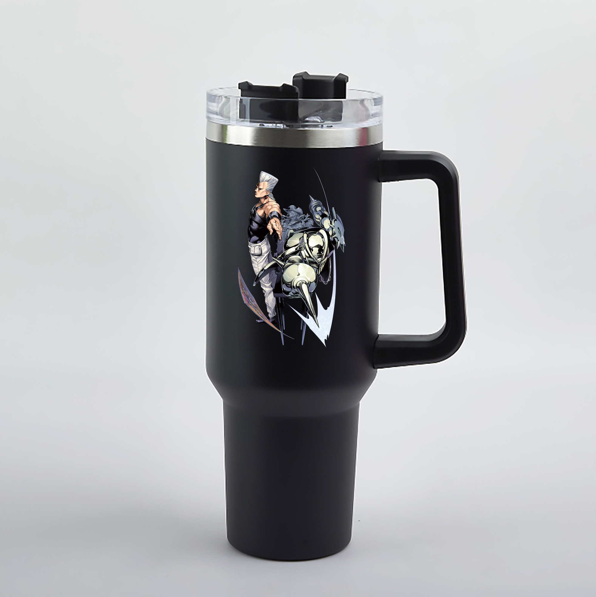 （画像用） ジョジョの奇妙な冒険 ジャン＝ピエール?ポルナレフ JoJo's Bizarre Adventure Jan Pierre Polnareff 1200mL車用タンブラー（カラープリント）