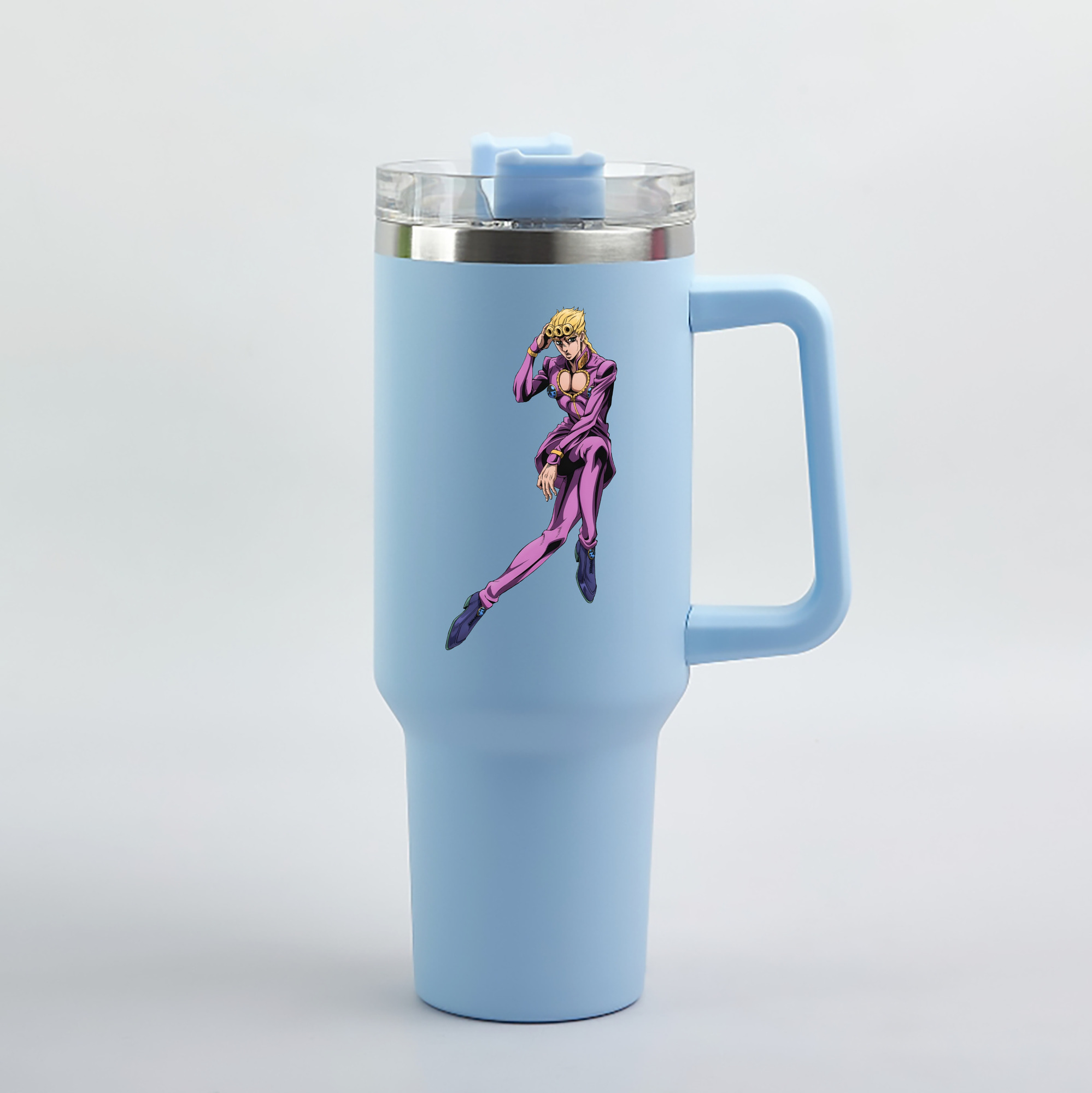 （画像用） ジョジョの奇妙な冒険 ジョルノ?ジョバァーナ JoJo's Bizarre Adventure Giorno Giovanna 1200mL車用タンブラー（カラープリント）