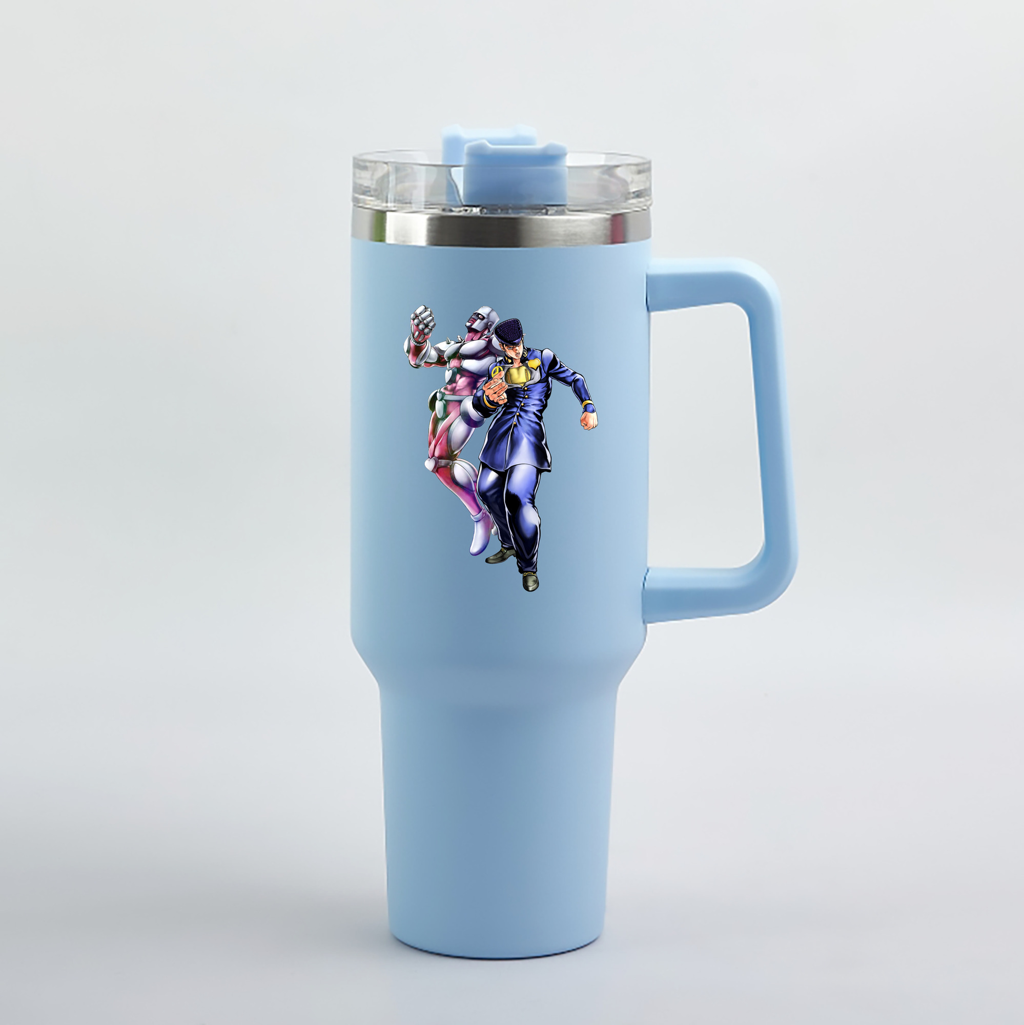 （画像用） ジョジョの奇妙な冒険 ひがしかた じょうすけ JoJo's Bizarre Adventure Higashikata Josuke 1200mL車用タンブラー（カラープリント）